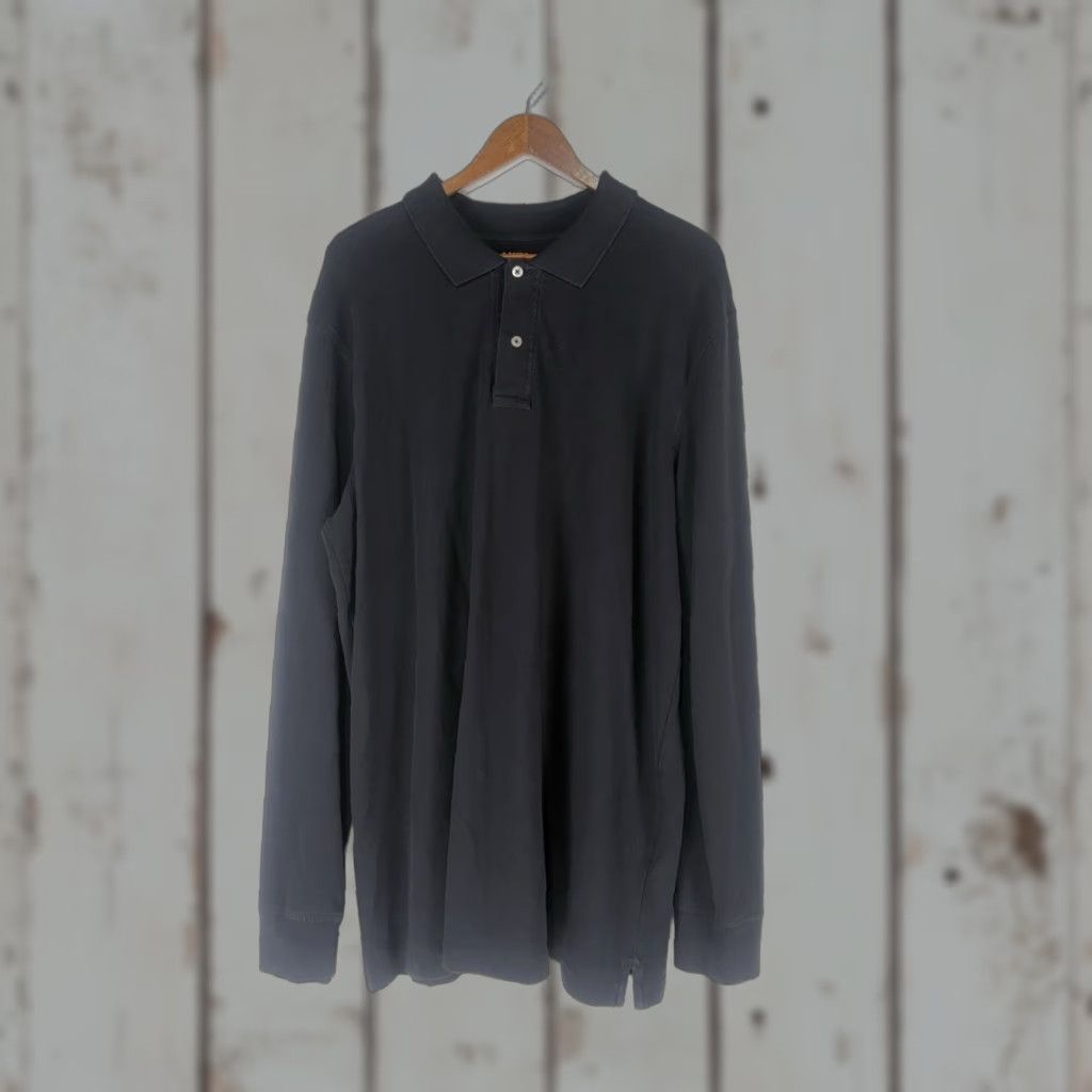 Lands' End VINTAGE Lands End Men's Polo Shirt XL Black Long Sleeve Casual Preppy Cotton Spandex Size US XL / EU 56 / 4 - 1 Thumbnail