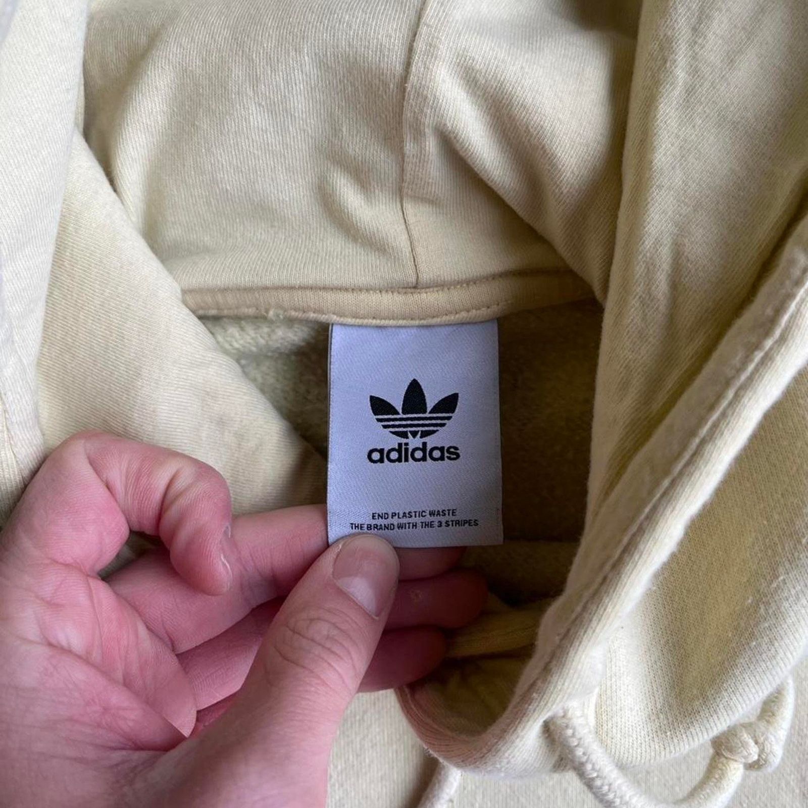 Adidas 2000s adidas cream hoodie Size US L / EU 52-54 / 3 - 4 Thumbnail