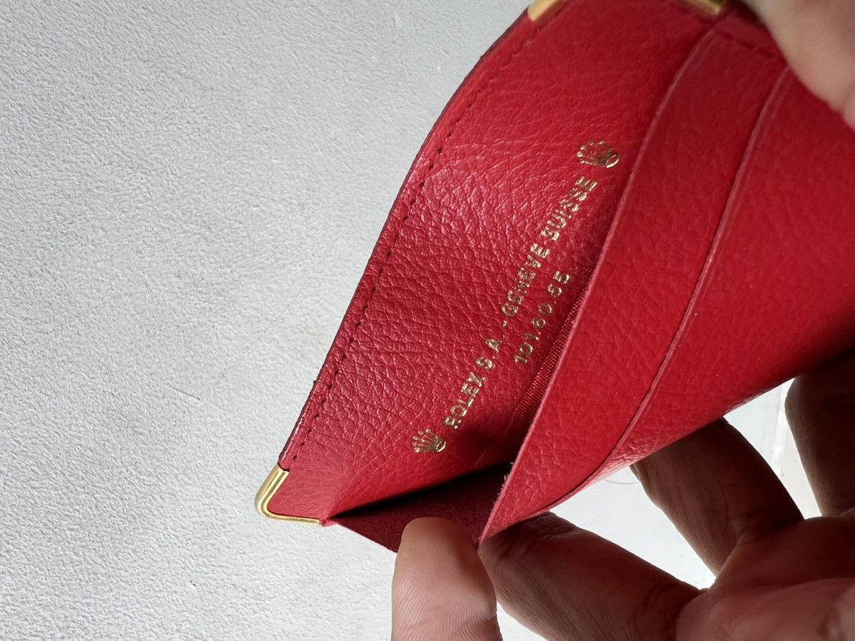 Rolex Rolex Document Holder-Card Red Leather Size ONE SIZE - 5 Thumbnail