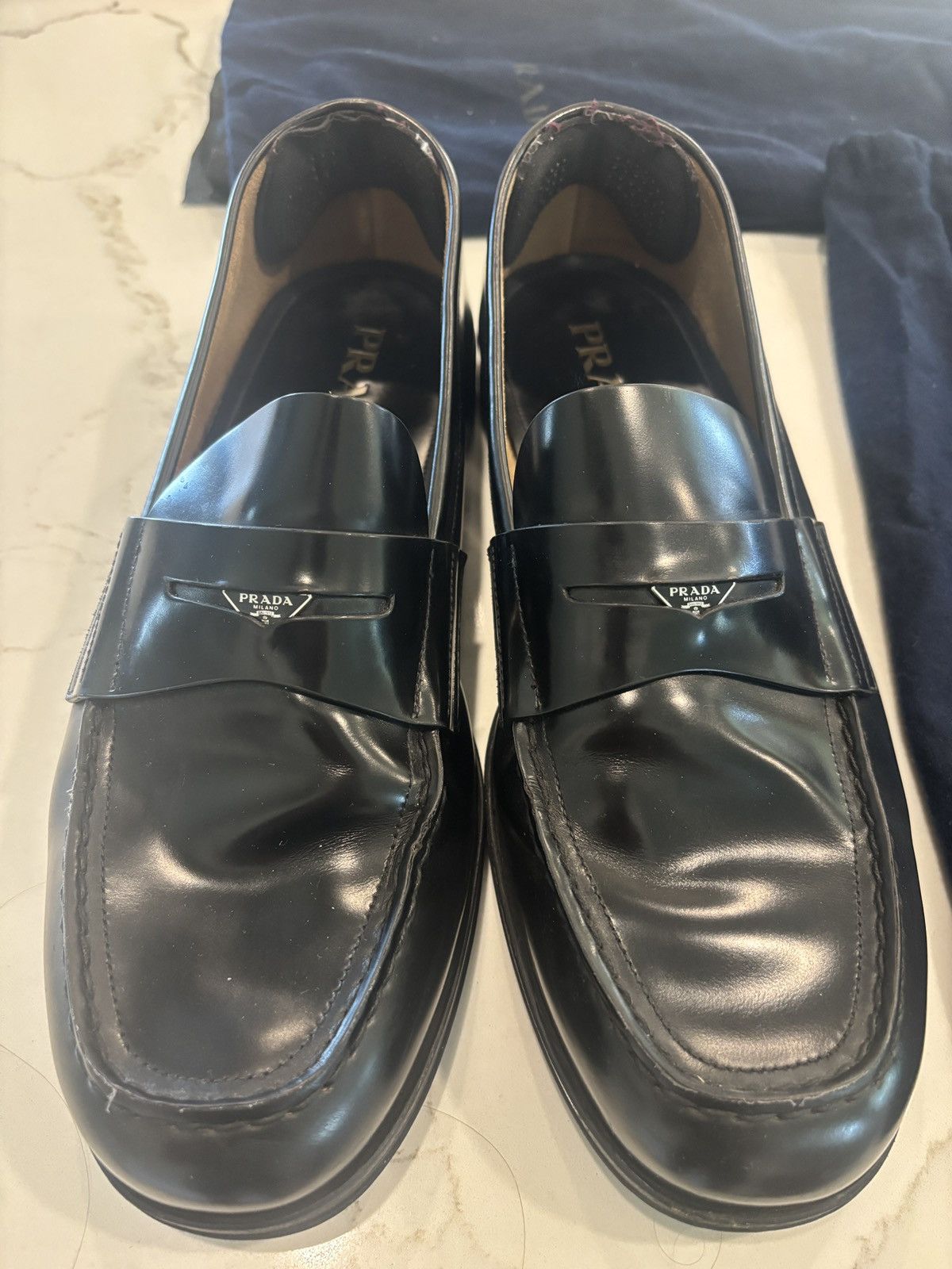 Prada Prada brushed penny loafers Size US 9 / EU 42 - 2 Thumbnail