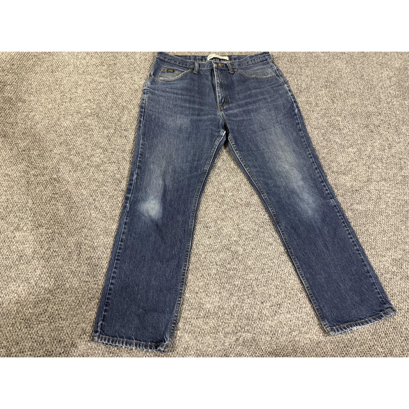 Lee Lee Jeans Mens 34x30 Regular Fit Straight Leg Denim Medium Wash 5-Pocket Jeans Mens Regular Fit Straight Leg Denim Blue Lee Logo Accents 34x30 Men Size US 34 / EU 50 - 2 Thumbnail