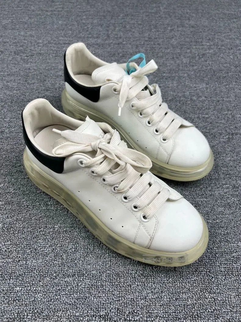 Alexander McQueen McQueen White Black Cushion Sneakers. Size US 9.5 / EU 42-43 - 2 Thumbnail
