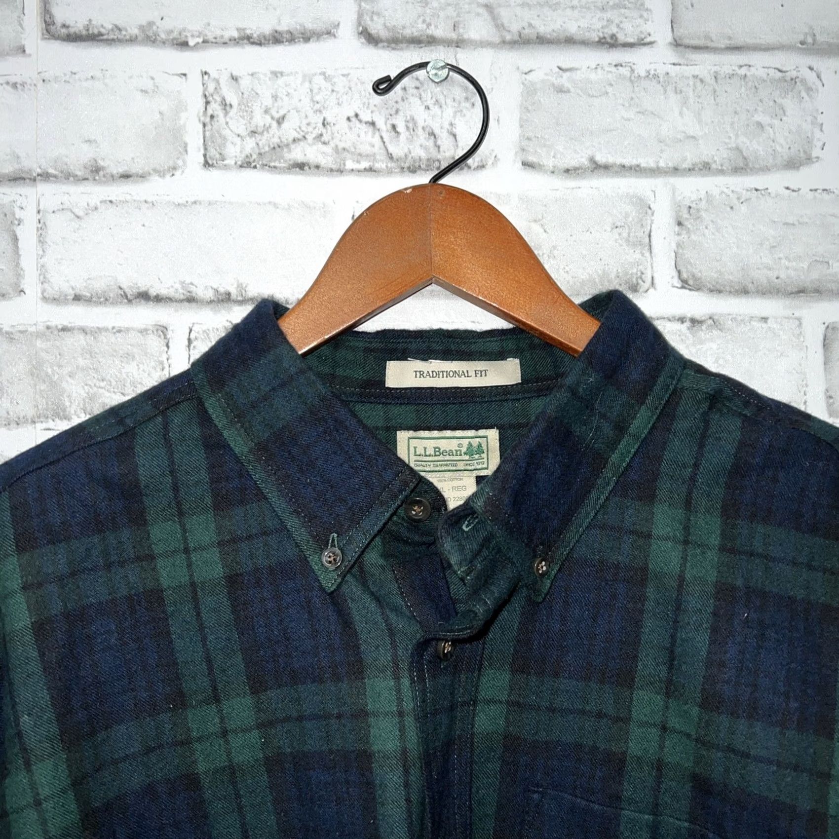 Vintage L.L. Bean Plaid Flannel Shirt XL Blue Traditional Fit Mens Button-Up Long Sleeve Shirt Size US XL / EU 56 / 4 - 5 Thumbnail