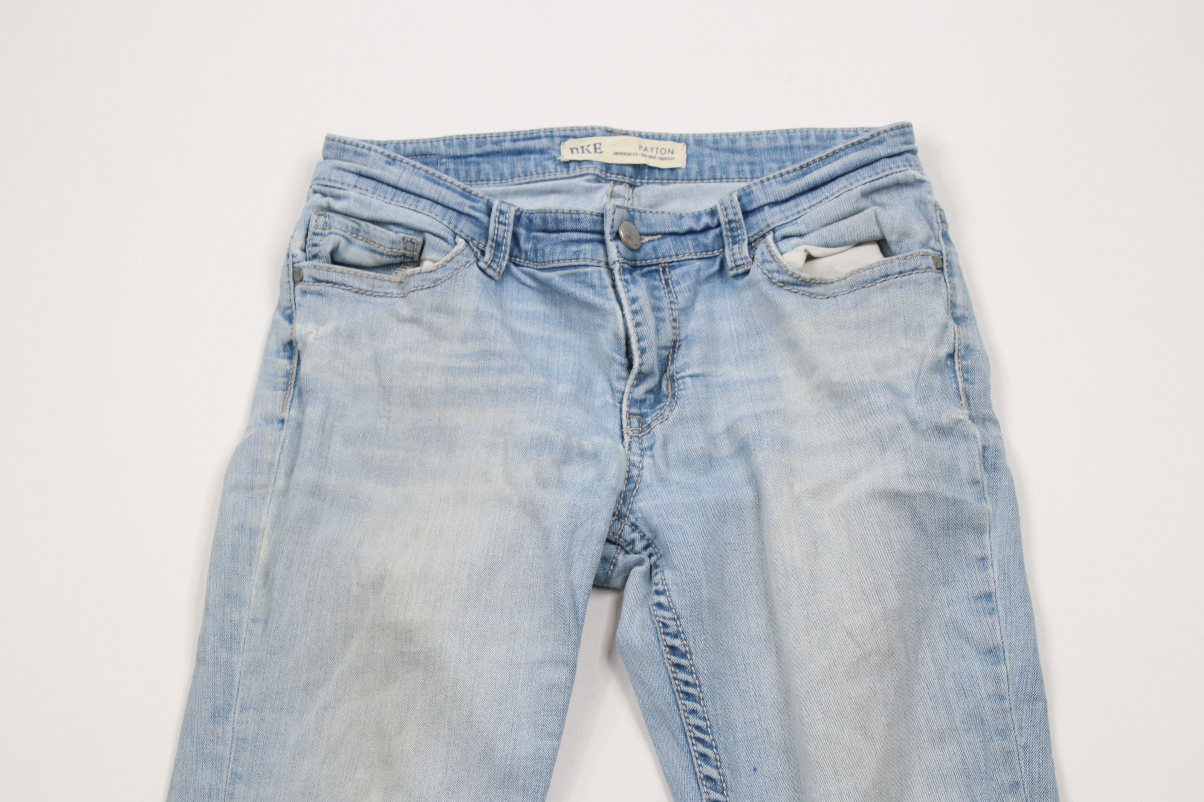 Vintage Buckle BKE Distressed Payton Mid Rise Bootcut Denim Jeans Size 27" / US 4 / IT 40 - 2 Thumbnail
