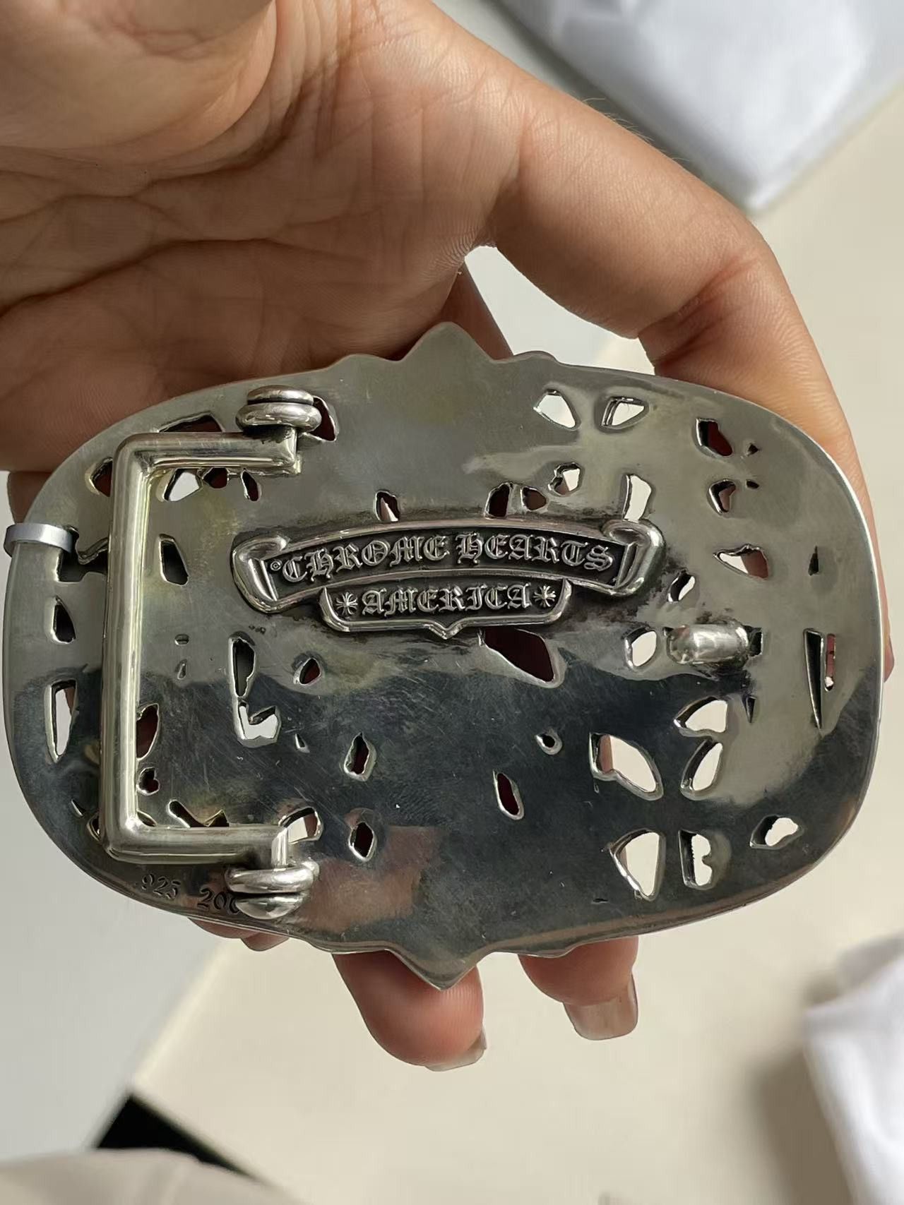 Chrome Hearts Chrome Hearts Silver Cemetery Cross Belt Buckle Size ONE SIZE - 16 Thumbnail