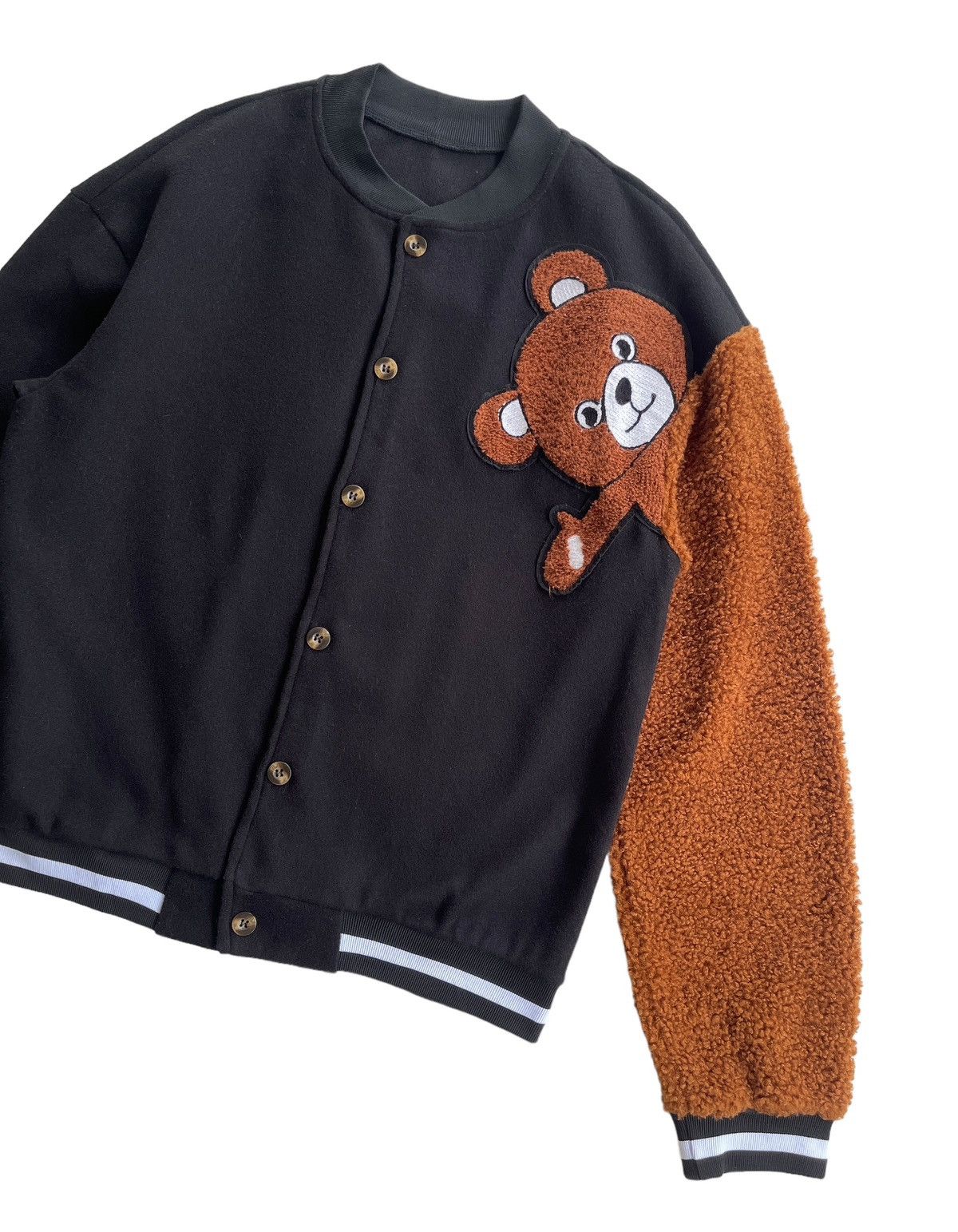 Shein Shein Men Flocking Bear Varsity Jacket Size US L / EU 52-54 / 3 - 4 Thumbnail