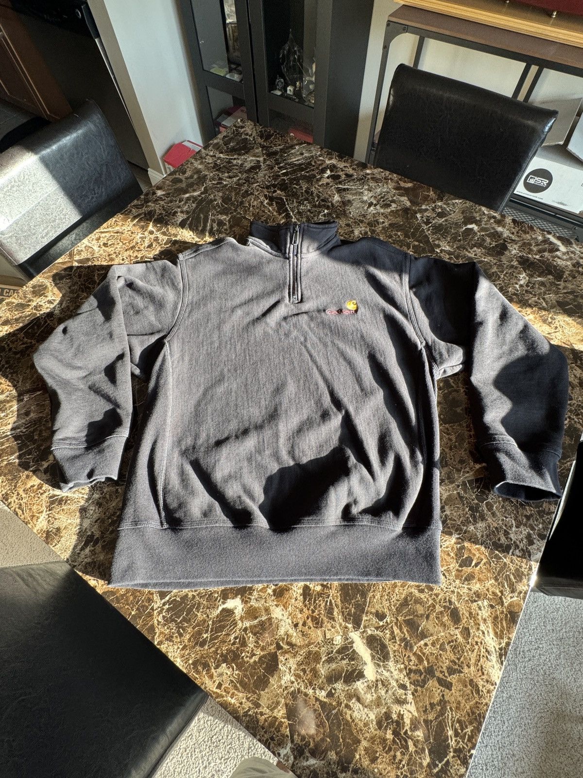 Carhartt Wip Carhartt WIP American Script Half Zip Sweatshirt - Black Size US S / EU 44-46 / 1 - 5 Thumbnail