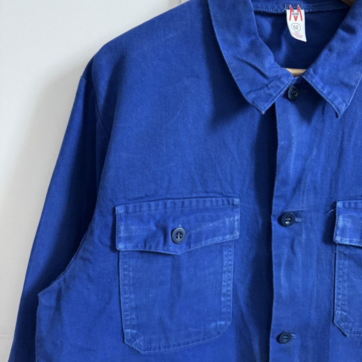 Le Laboureur 80s Work French Faded Two Pockets Sanfor Chore Jacket Size US L / EU 52-54 / 3 - 3 Thumbnail