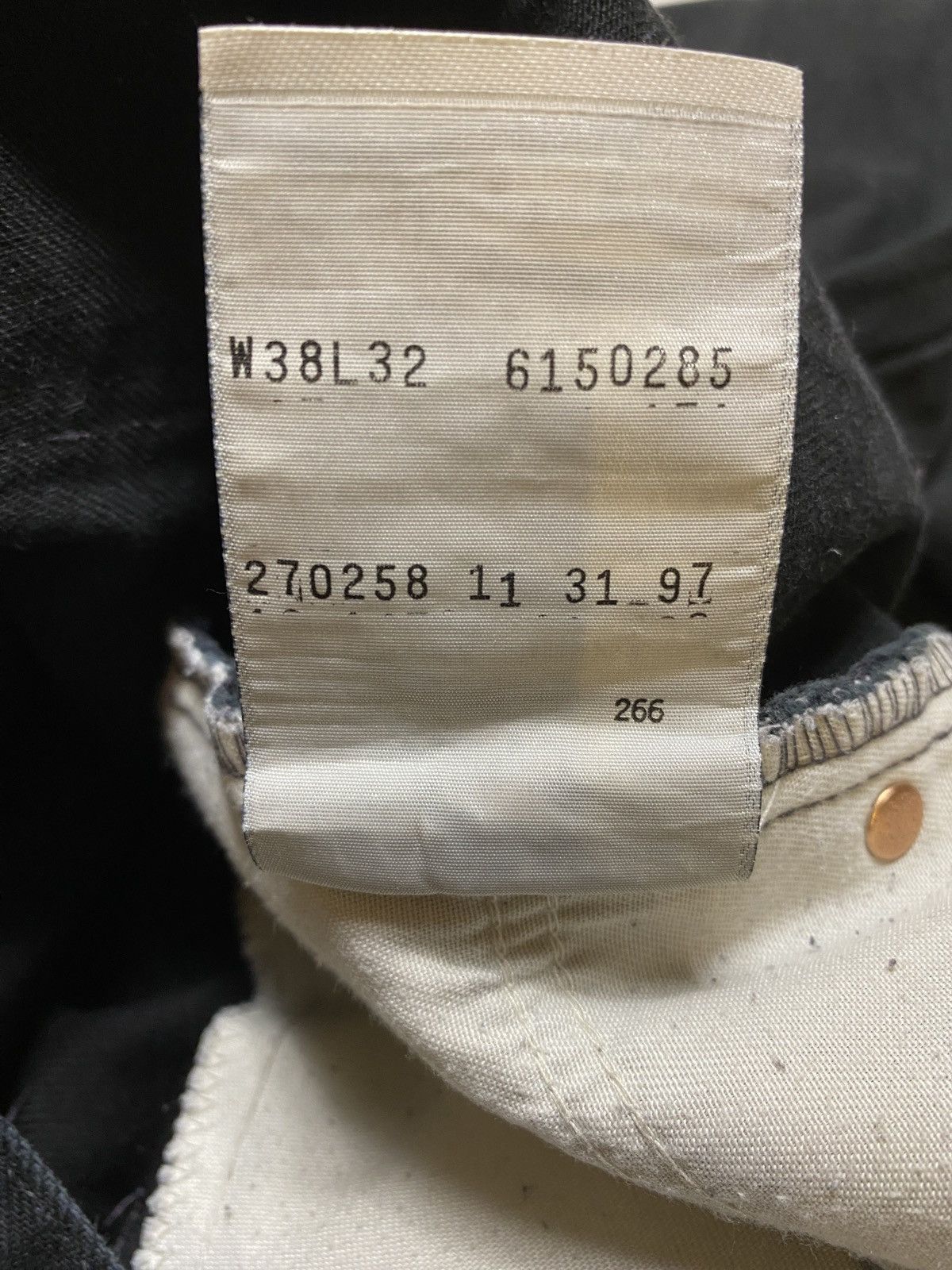 Levi's × Vintage Levi’s 615 Strauss black denim 90s orange tab streetwear Size US 38 / EU 54 - 7 Thumbnail