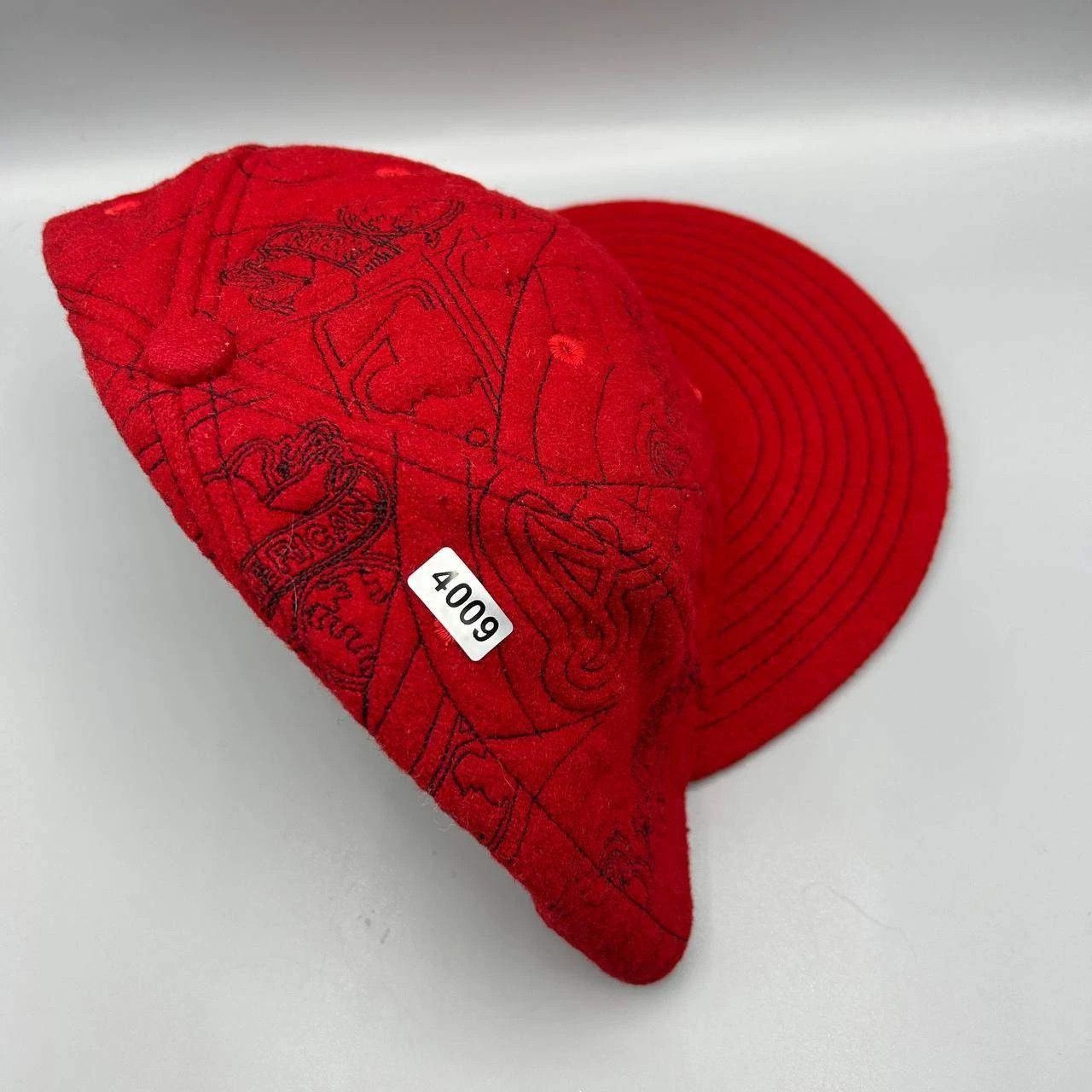 New Era Atlanta Braves Hat Men 8 Red Embroidered Fitted Cap Size ONE SIZE - 9 Thumbnail