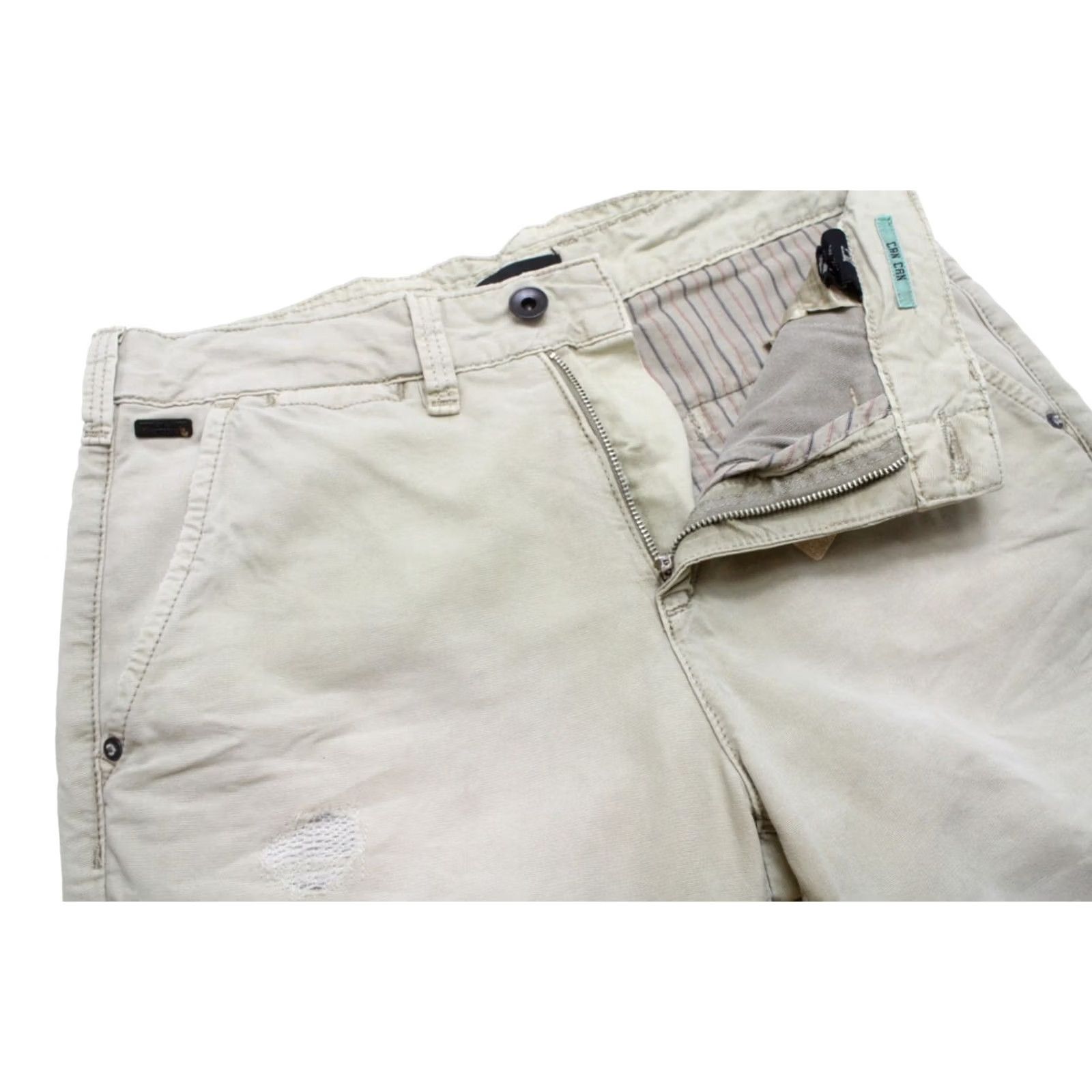 Scotch & Soda SCOTCH & SODA Shorts Men's W29 Chino Ripped Zip Fly Light Green Casual Shorts Size US 29 - 4 Thumbnail