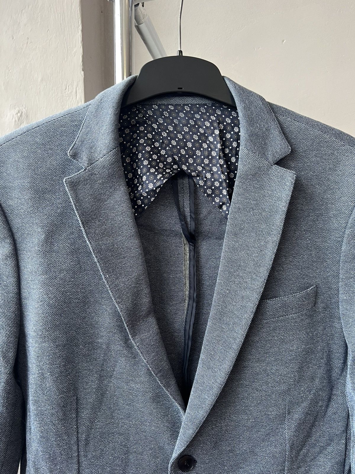 Louis Feraud LOUIS FERAUD PARIS MADE IN ITALY BLUE MENS SOLID BLAZER 52 Size 52R - 5 Thumbnail