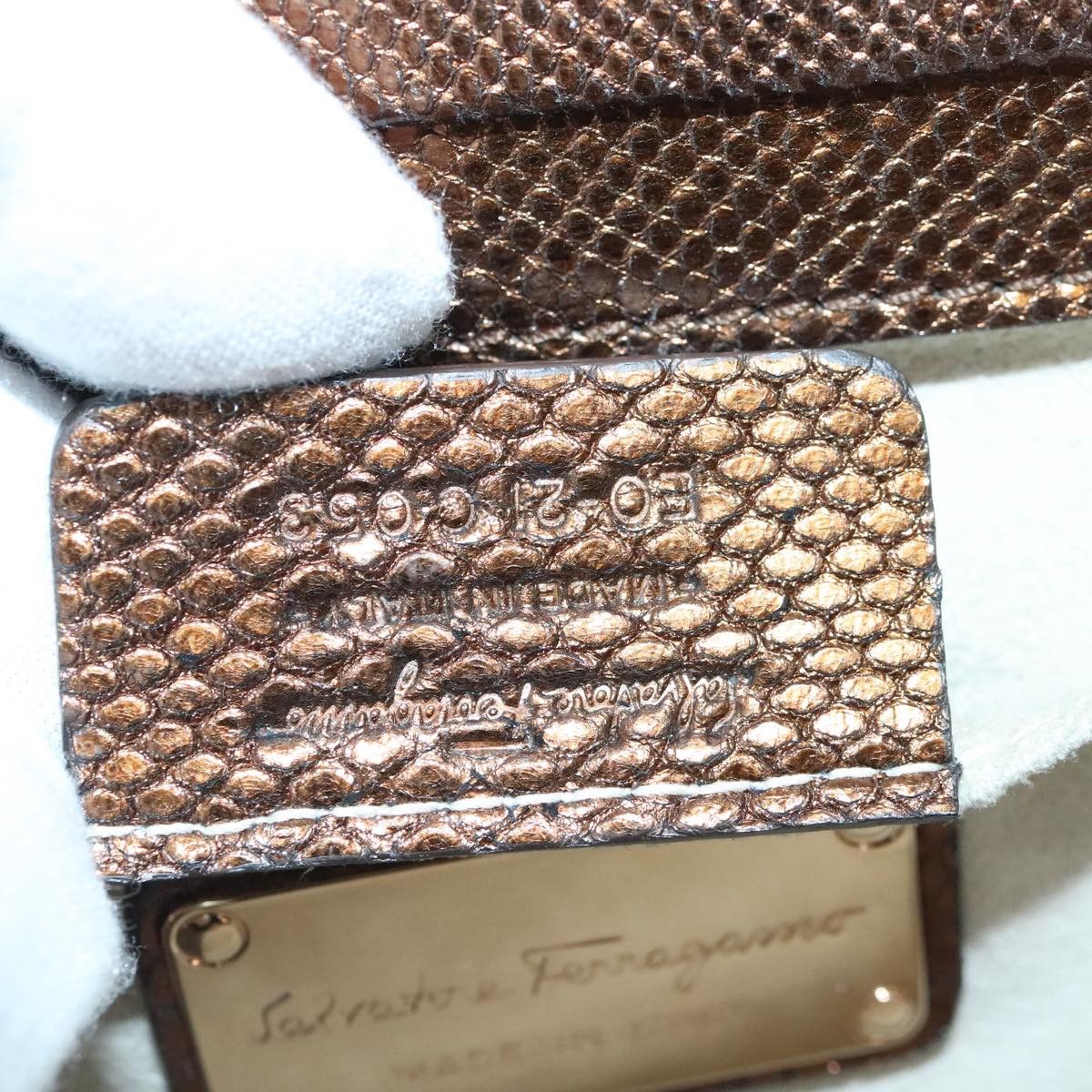 Salvatore Ferragamo Salvatore Ferragamo Gancini Chain Shoulder Bag Leather Brown Size ONE SIZE - 9 Thumbnail