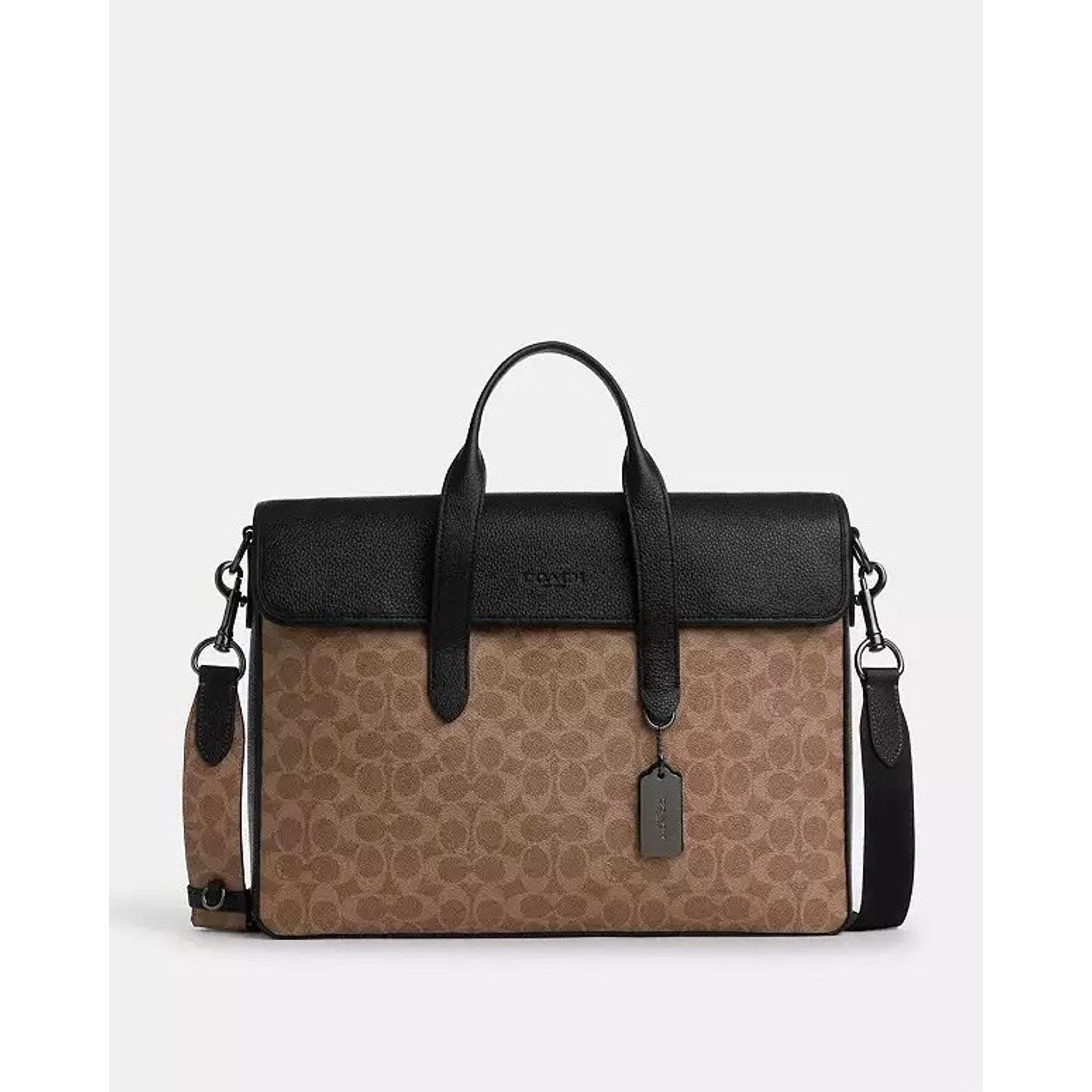 Coach NWT Coach Sullivan Portfolio Brief Canvas cz402 tan Black Size ONE SIZE - 7 Thumbnail
