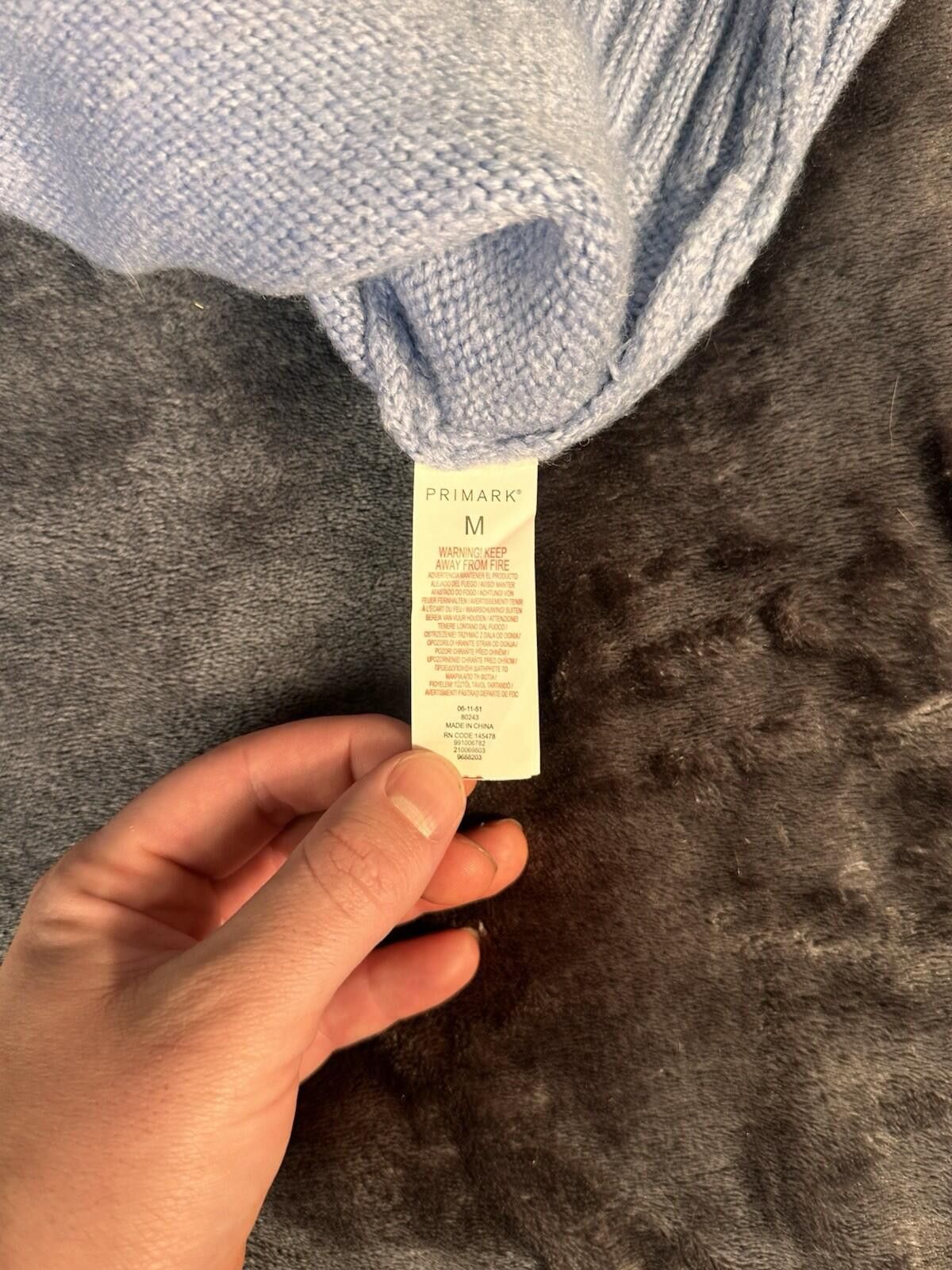 Primark Primark Men's Knit Pullover Sweater Light Blue Size M Size US M / EU 48-50 / 2 - 9 Thumbnail