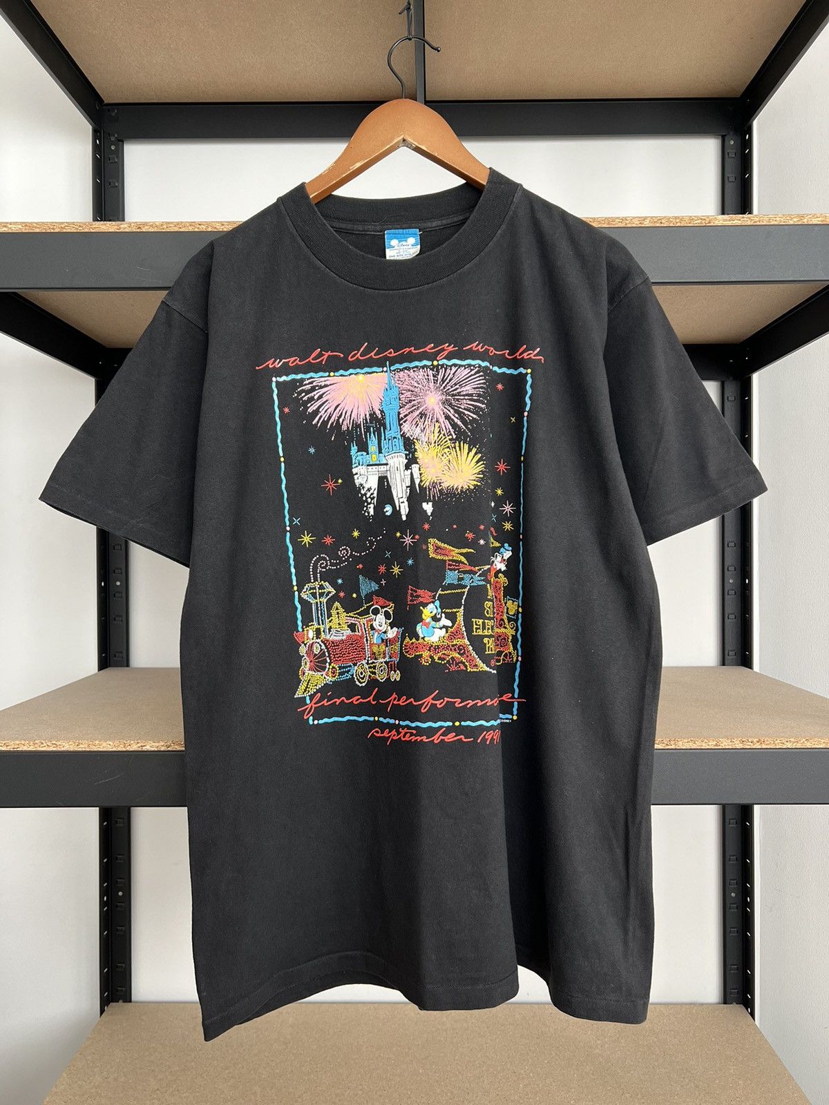 Disney Vintage 1991 Disney The Main Street Electrical Parade Tshirt Size US XL / EU 56 / 4 - 1 Thumbnail
