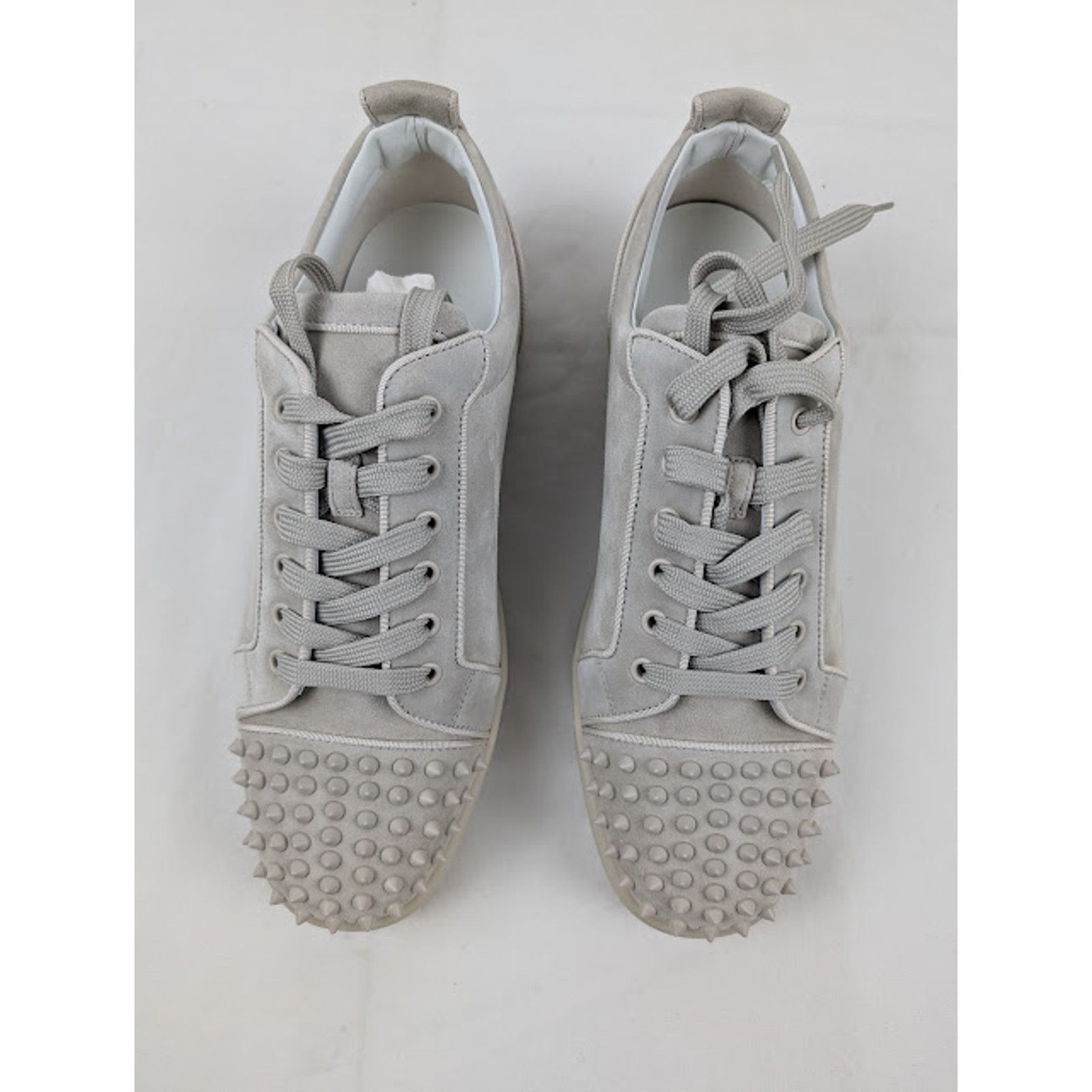 Christian Louboutin o1rshd1 Q:2 / Louis Junior Spikes Orlato Sneakers in Albatre Size US 13 / EU 46 - 11 Thumbnail