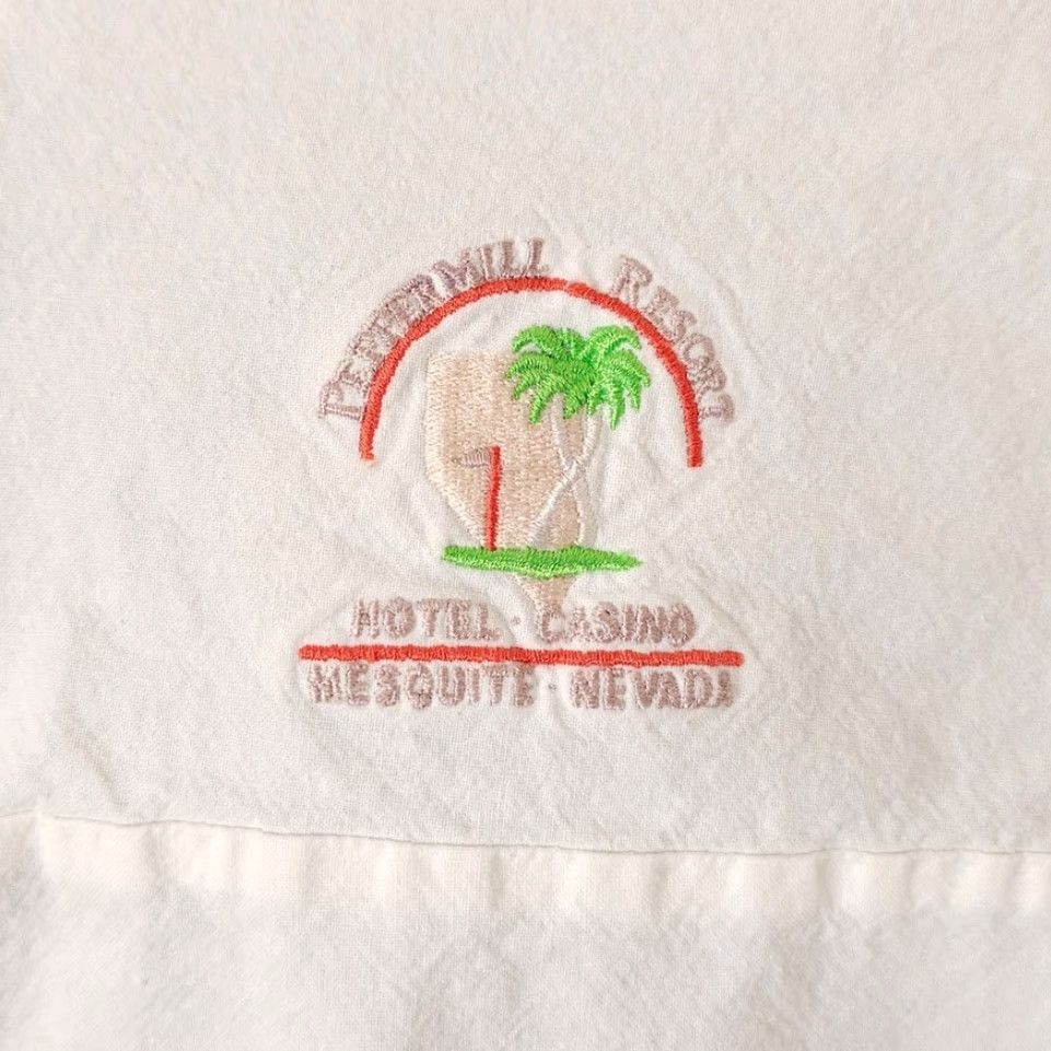 Vintage VINTAGE Cotton Fitz Peppermill Resort Jacket Mens Large White 80s Casino Made In USA 1/4 Zip) Size US L / EU 52-54 / 3 - 3 Thumbnail