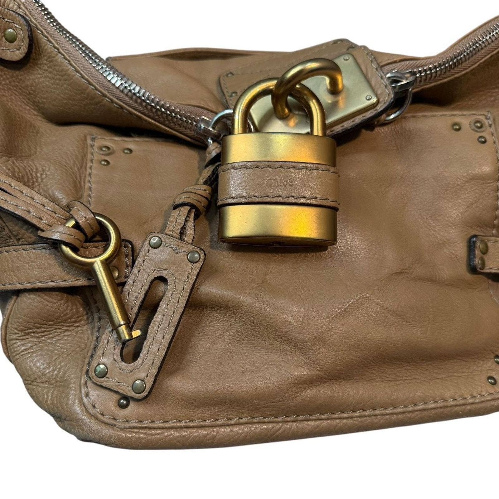 Chloe Chloe Paddington Brown Leather Shoulder Bag Y2K Size ONE SIZE - 3 Thumbnail