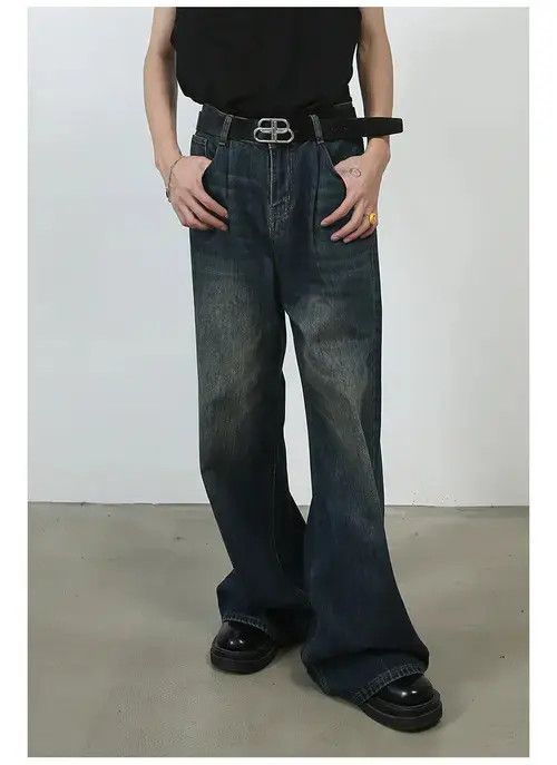 Jean Japanese retro basic loose straight wide-leg jeans Size US 32 / EU 48 - 5 Thumbnail