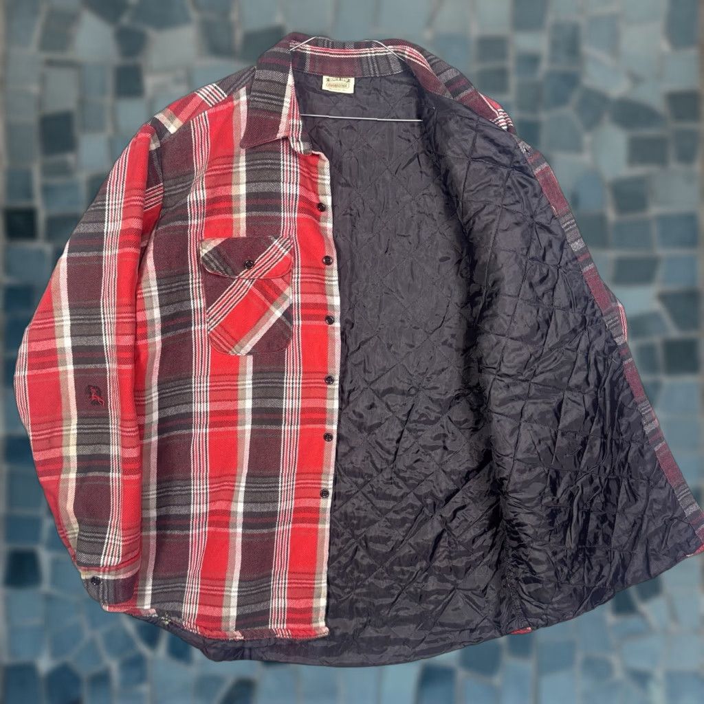 Vintage VINTAGE Five Brother Shirt Jacket Mens L Plaid Flannel Quilt Lined USA Made Java? Size US L / EU 52-54 / 3 - 1 Thumbnail
