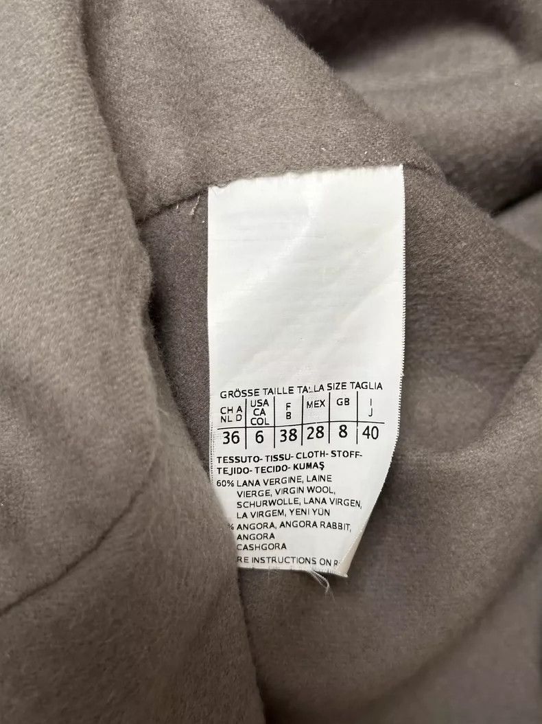 Max Mara Max Mara Grey-brown color-block wool hooded coat Size S / US 4 / IT 40 - 4 Thumbnail