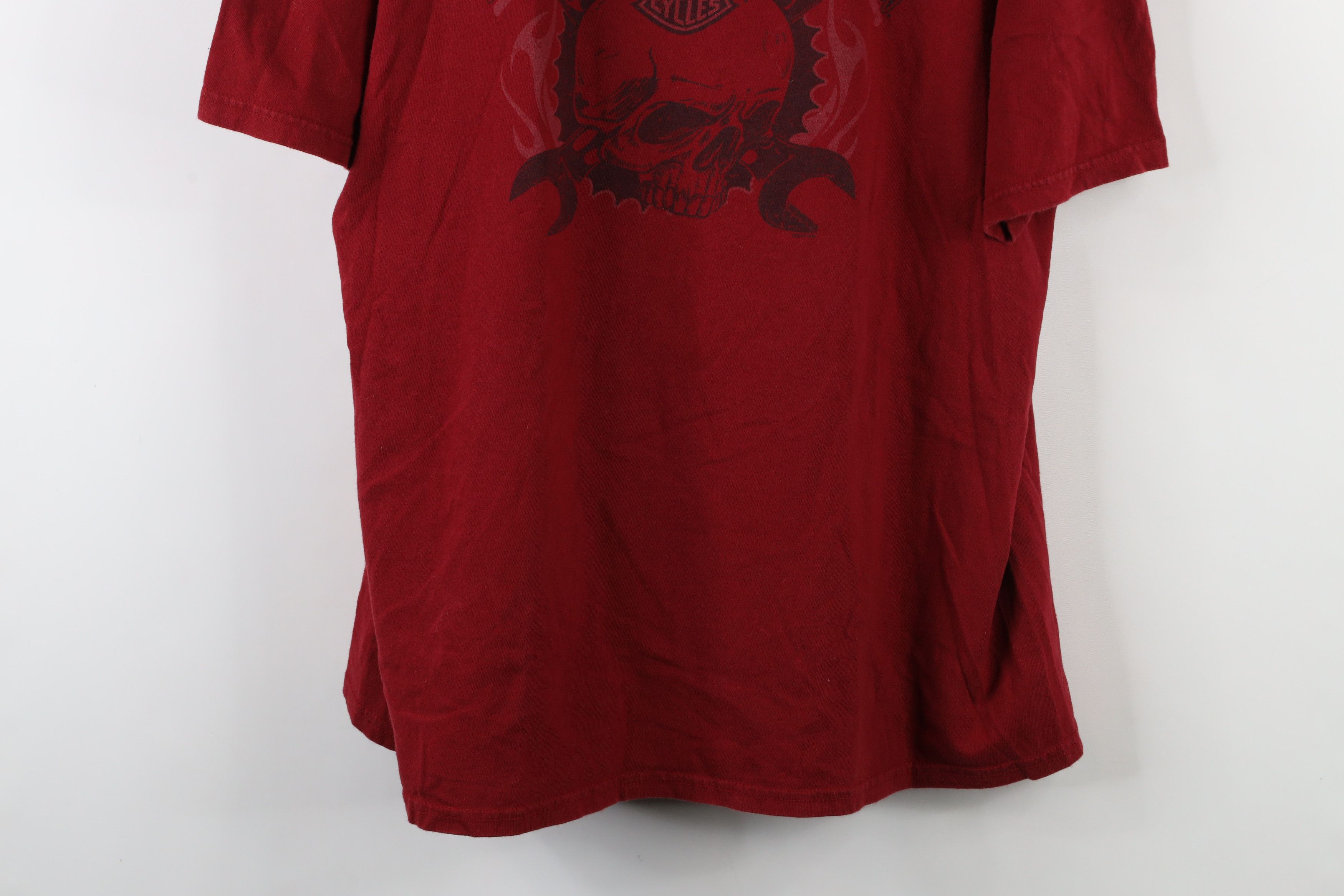 Harley Davidson × Vintage Vintage Y2K Harley Davidson Tribal Skull Flames T-Shirt Size US L / EU 52-54 / 3 - 3 Thumbnail
