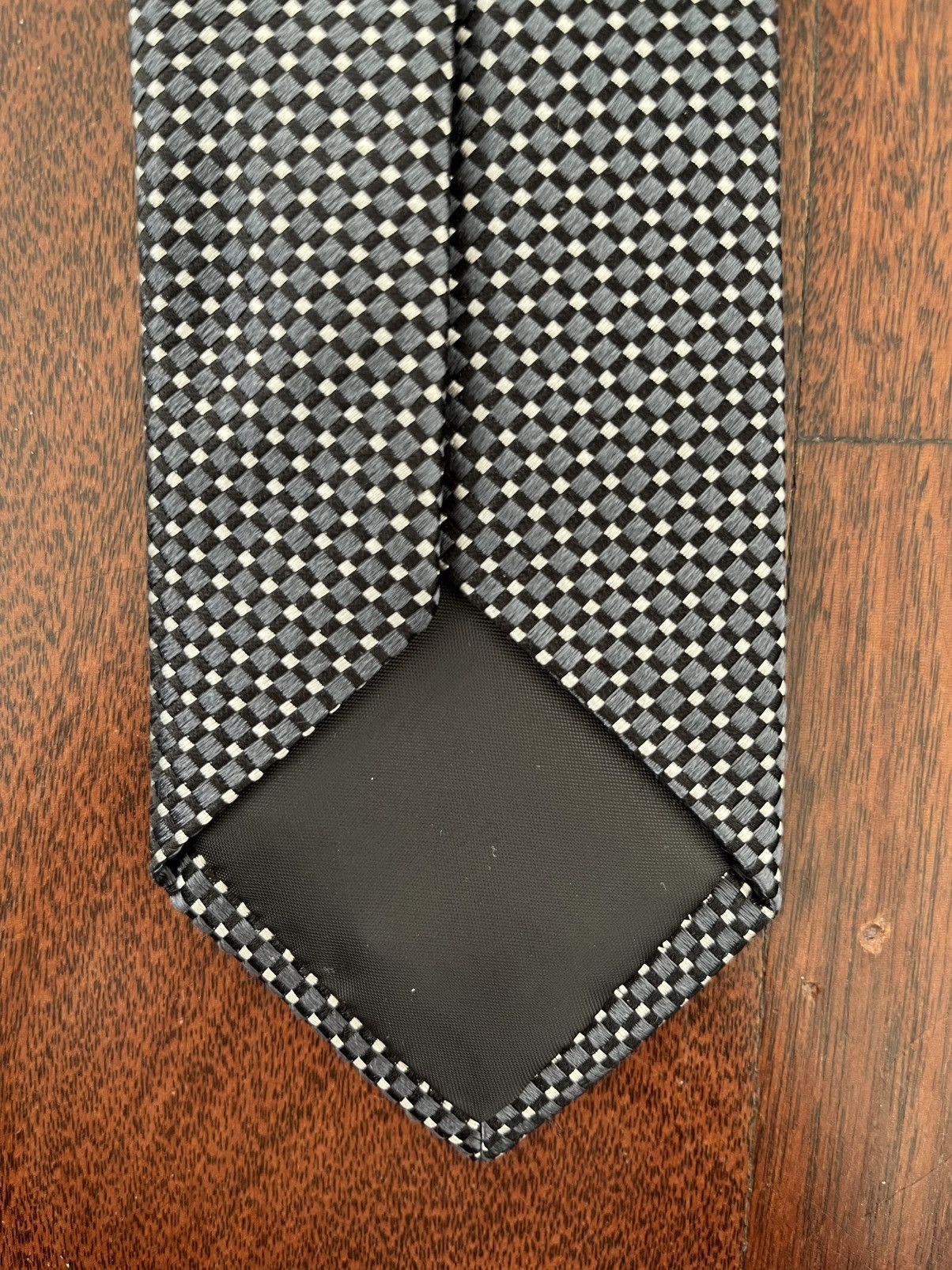 Hugo × Hugo Boss Hugo Boss Silk Tie With Checkered Pattern Size ONE SIZE - 3 Thumbnail