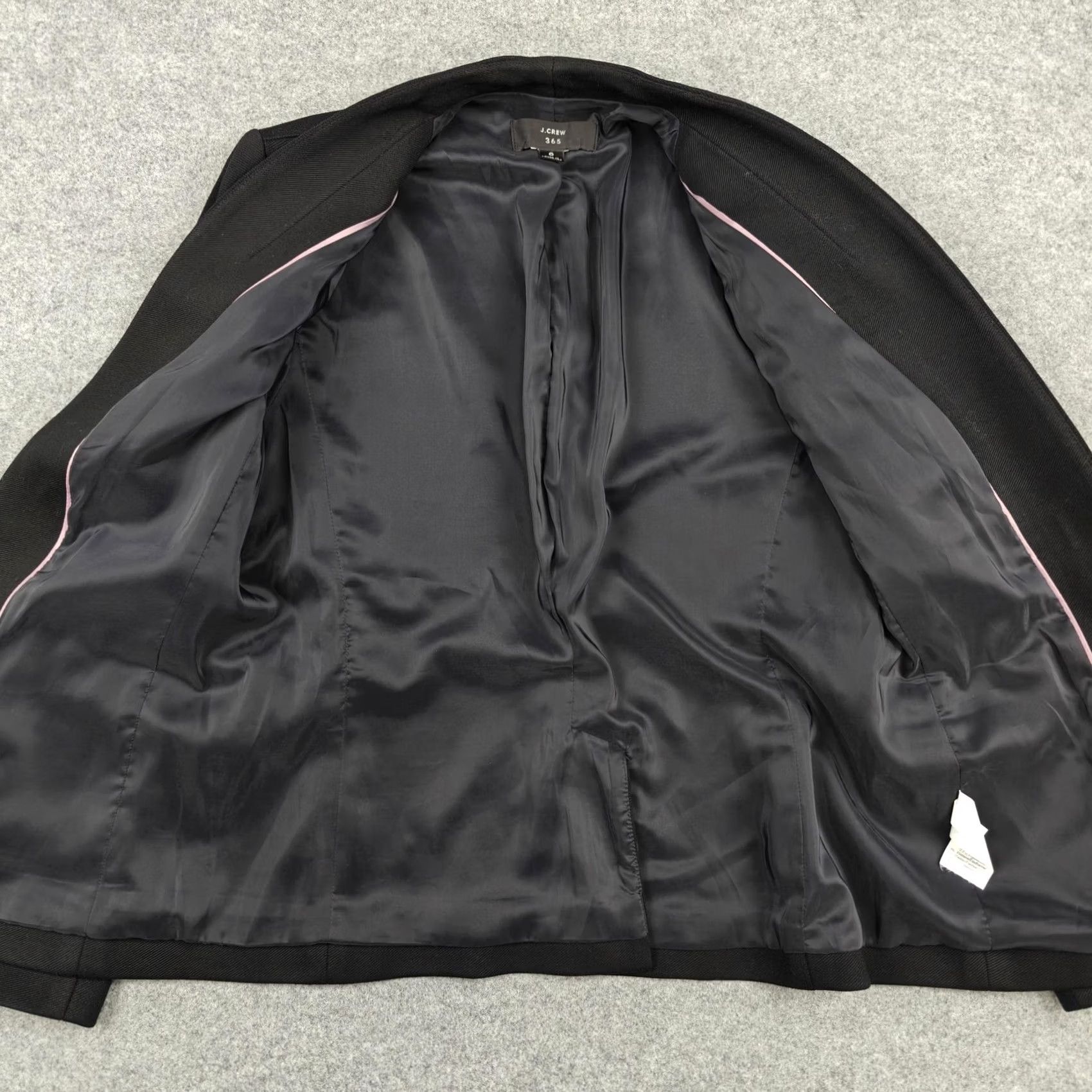 J.Crew J Crew Blazer Womens 6 Black Open Front Lined Stretch Office Jacket Size M / US 6-8 / IT 42-44 - 2 Thumbnail