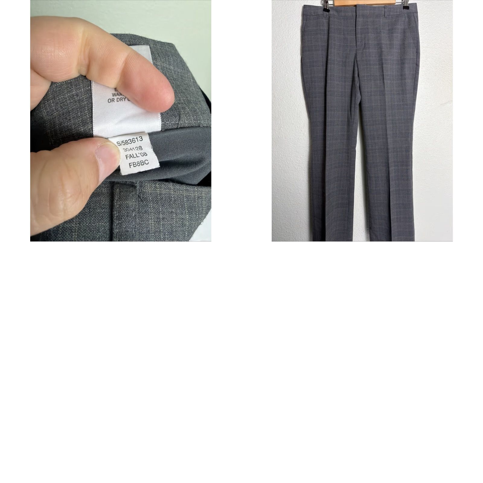 Banana Republic Banana Republic Pants Women 8S Martin-Fit Gray Plaid Cotton Knit Wool Blend Dress Pants Victoria? Size 30" / US 8 / IT 44 - 10 Thumbnail