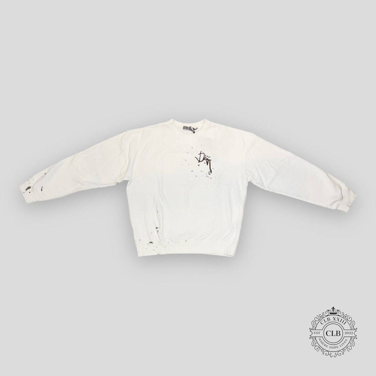 DIOR CACTUS JACK OVERSIZED SWEATSHIRT - WHITE/BROWN