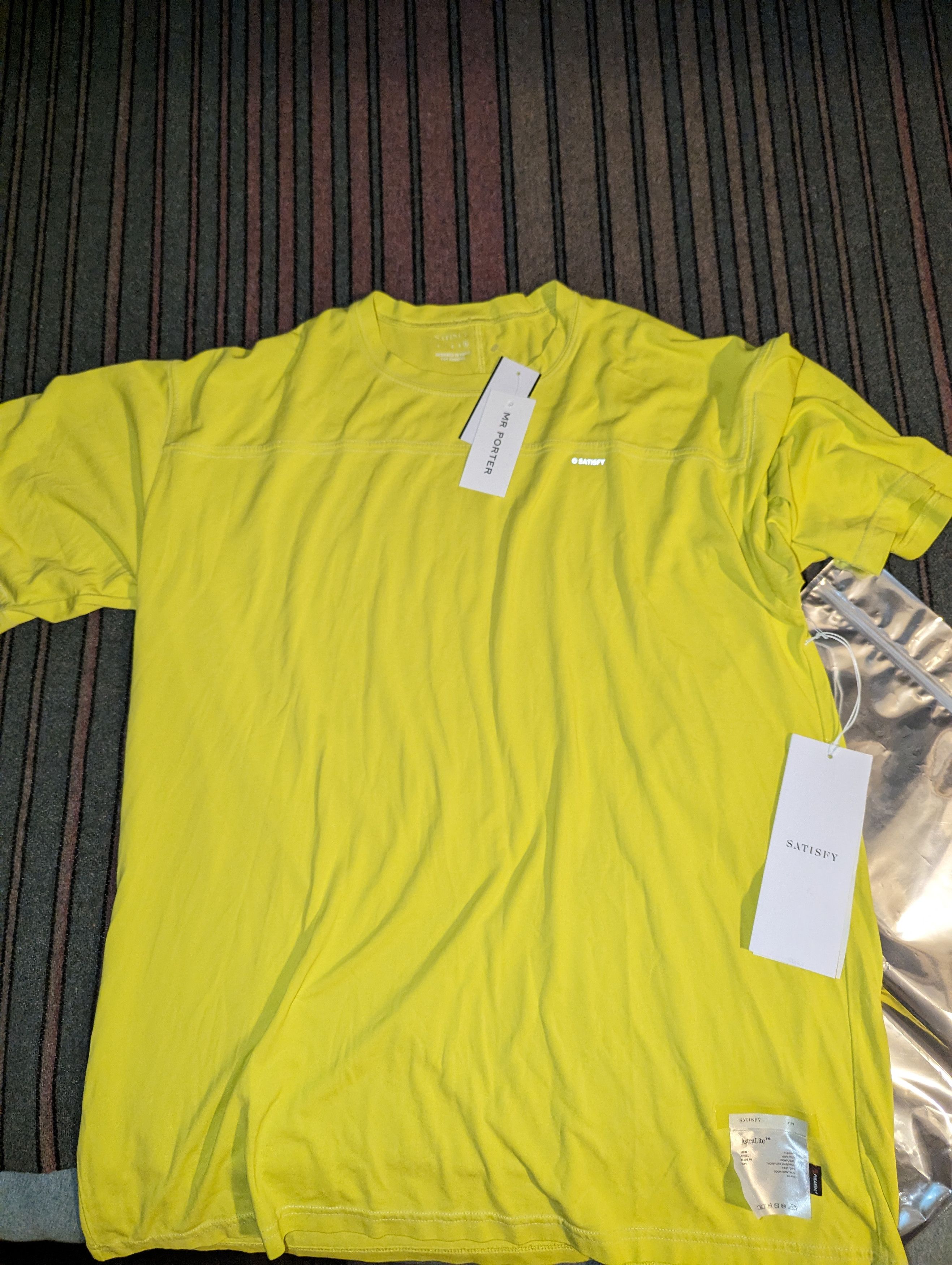 image of Satisfy Running Astralight T-Shirt in Pigment Acid, Men's (Size XL)