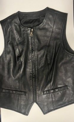 Black authentic Wilsons leather vest
