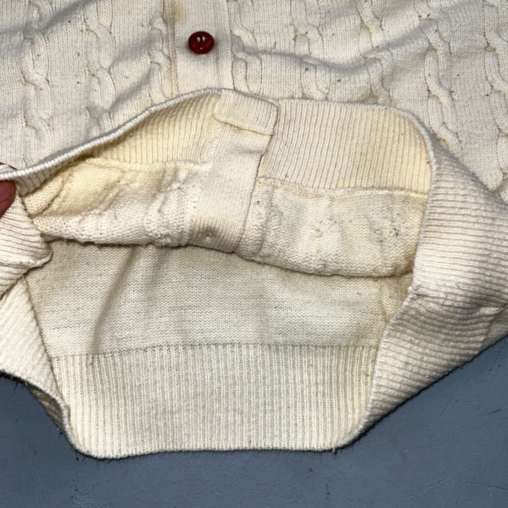 Vintage Vintage Heritage Sweater Vest L Mens USA Crewneck Cream Cable Knit Fisherman Size US L / EU 52-54 / 3 - 6 Thumbnail