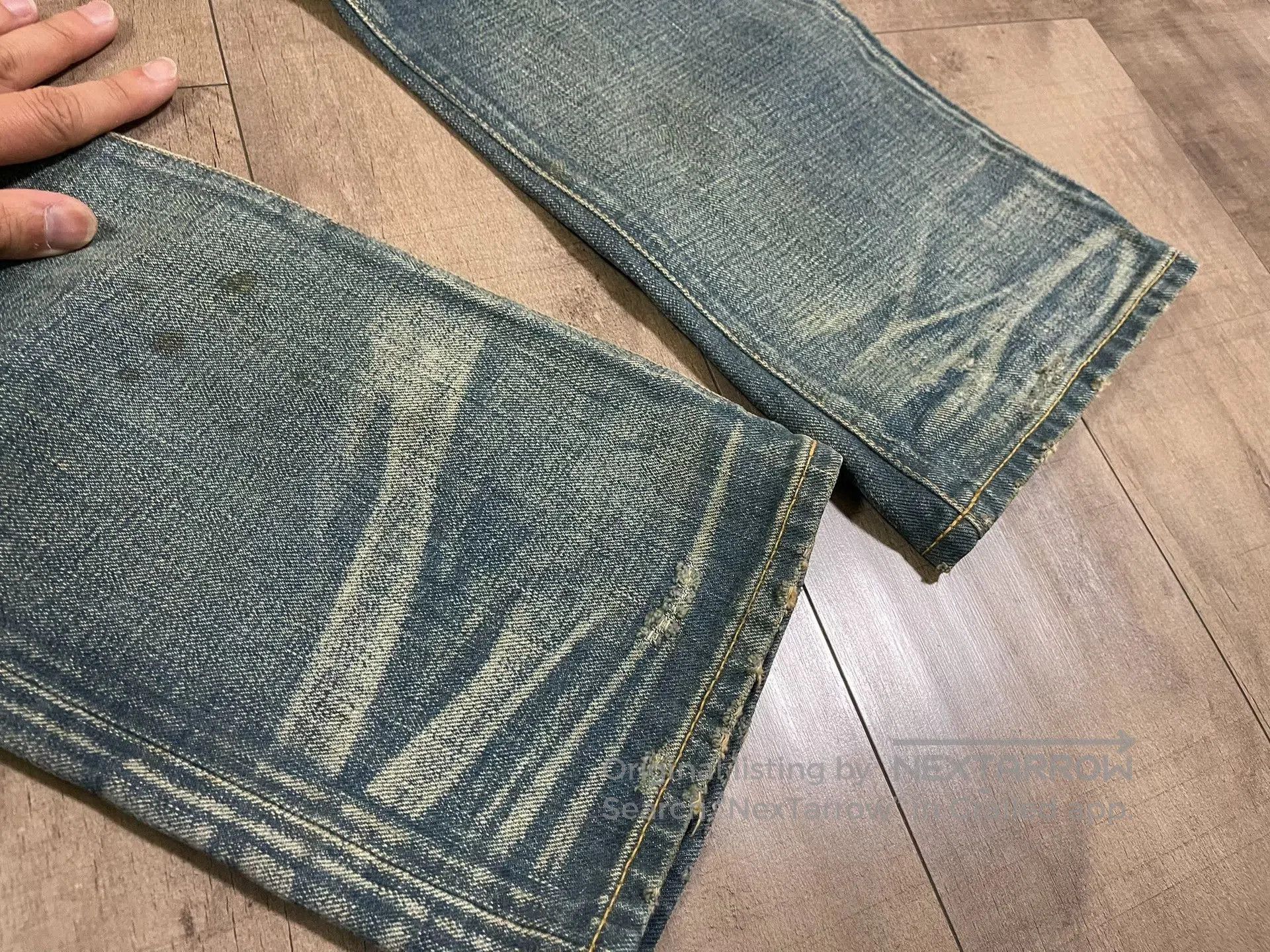 RRL Ralph Lauren RRL Distressed Washed Denim Jeans. Size US 32 / EU 48 - 3 Thumbnail