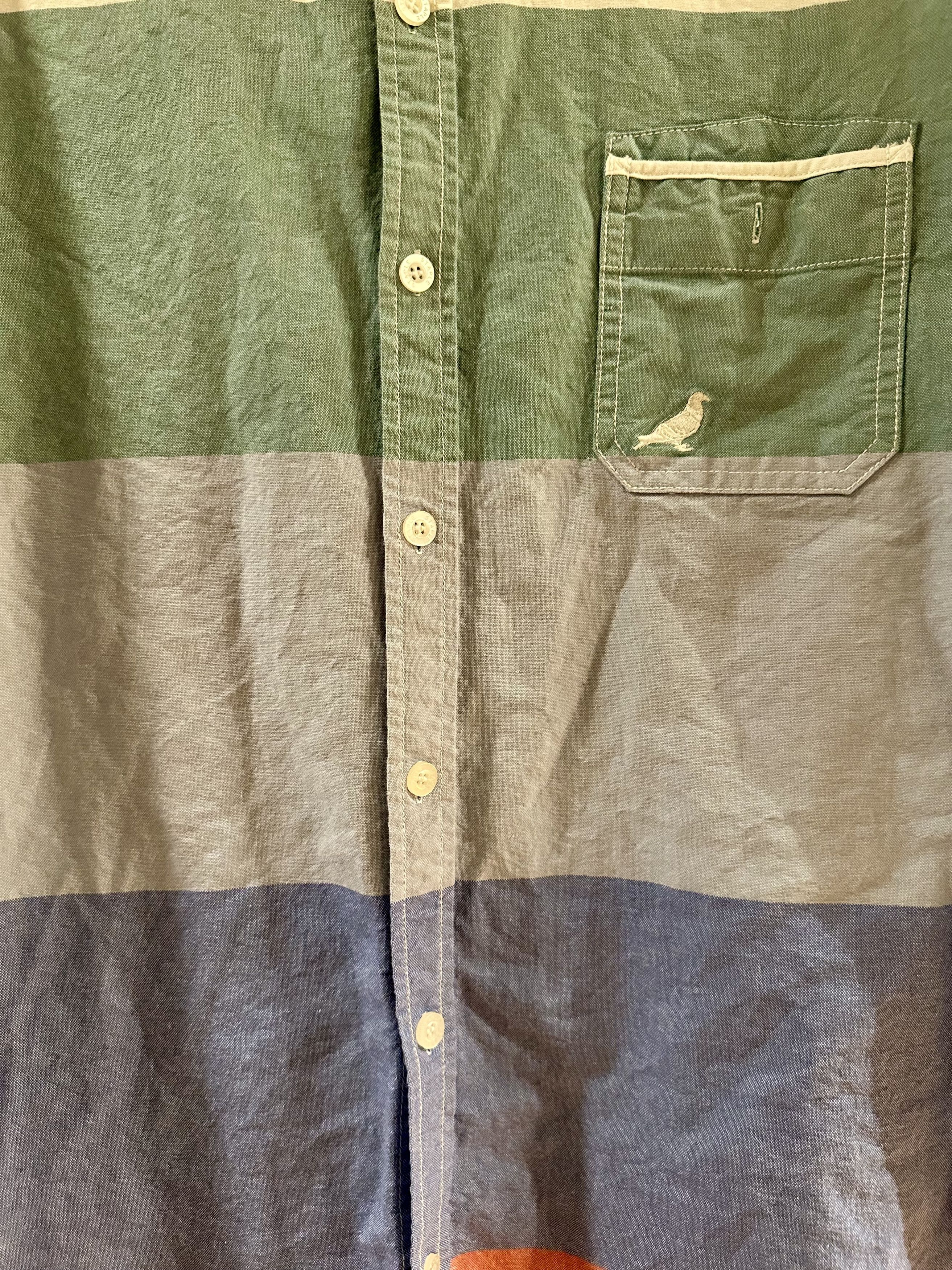 Staple Staple Pigeon Color Block Short Sleeve Button-Up Shirt Size US XL / EU 56 / 4 - 4 Thumbnail