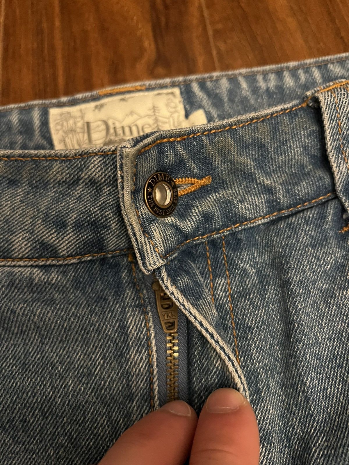 Dime Dime Montreal Classic Relaxed Blue Wash Jeans Size US 30 / EU 46 - 6 Thumbnail