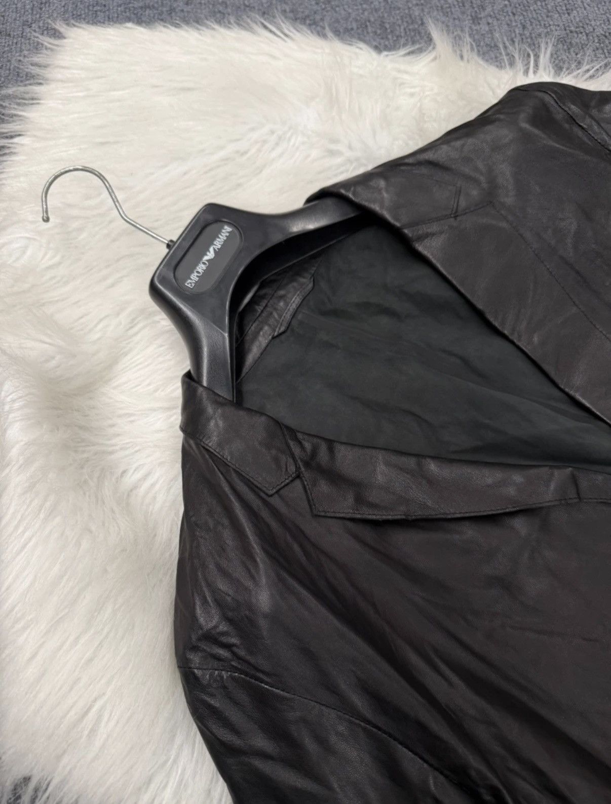 Emporio Armani Emporio Armani Men's Lambskin Jacket Size US L / EU 52-54 / 3 - 2 Thumbnail