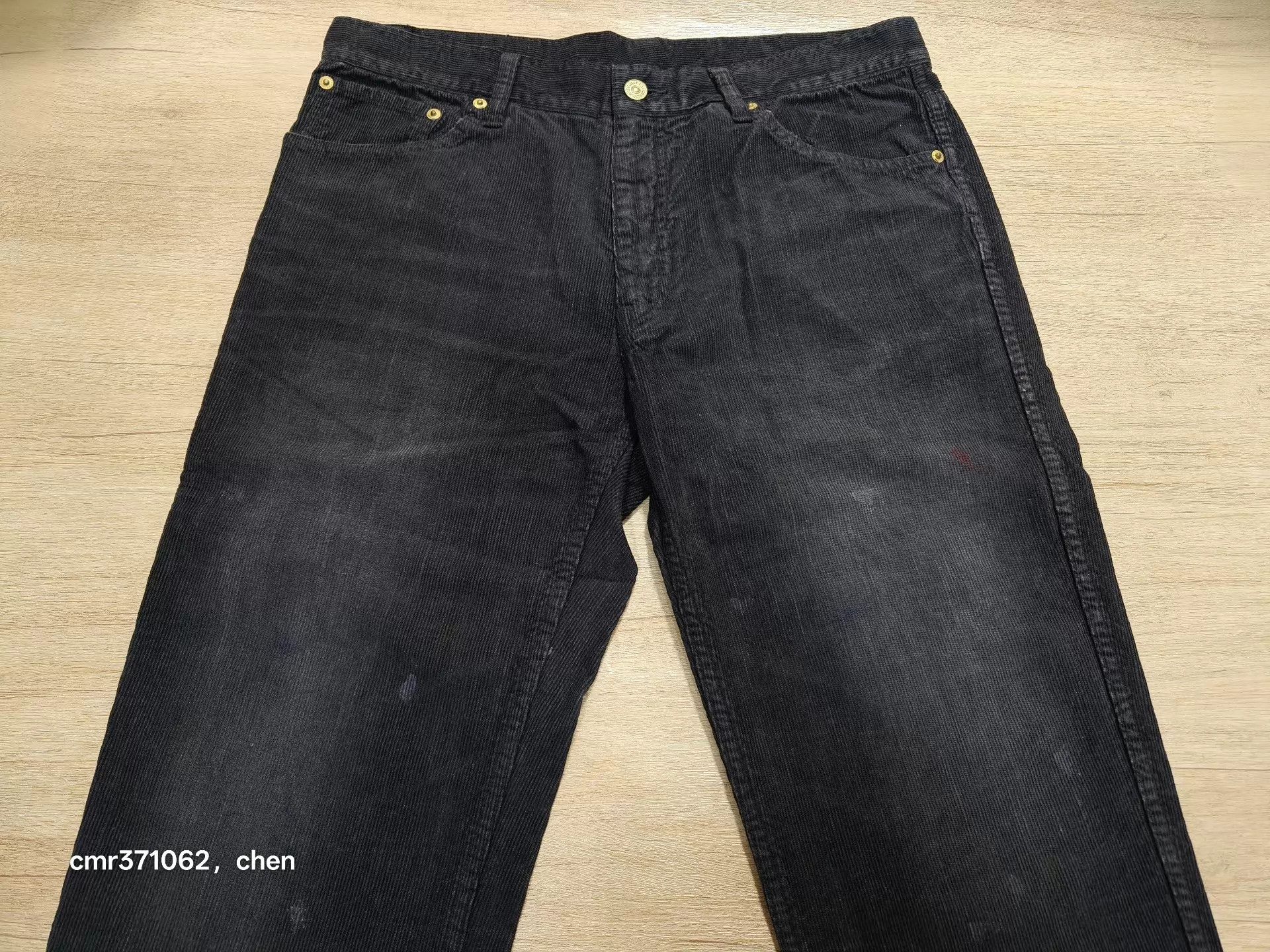 Visvim VISVIM 17AW FLUXUS 03 SLUB INDIGO DMGD Cord Blk 3 Size US 34 / EU 50 - 2 Thumbnail