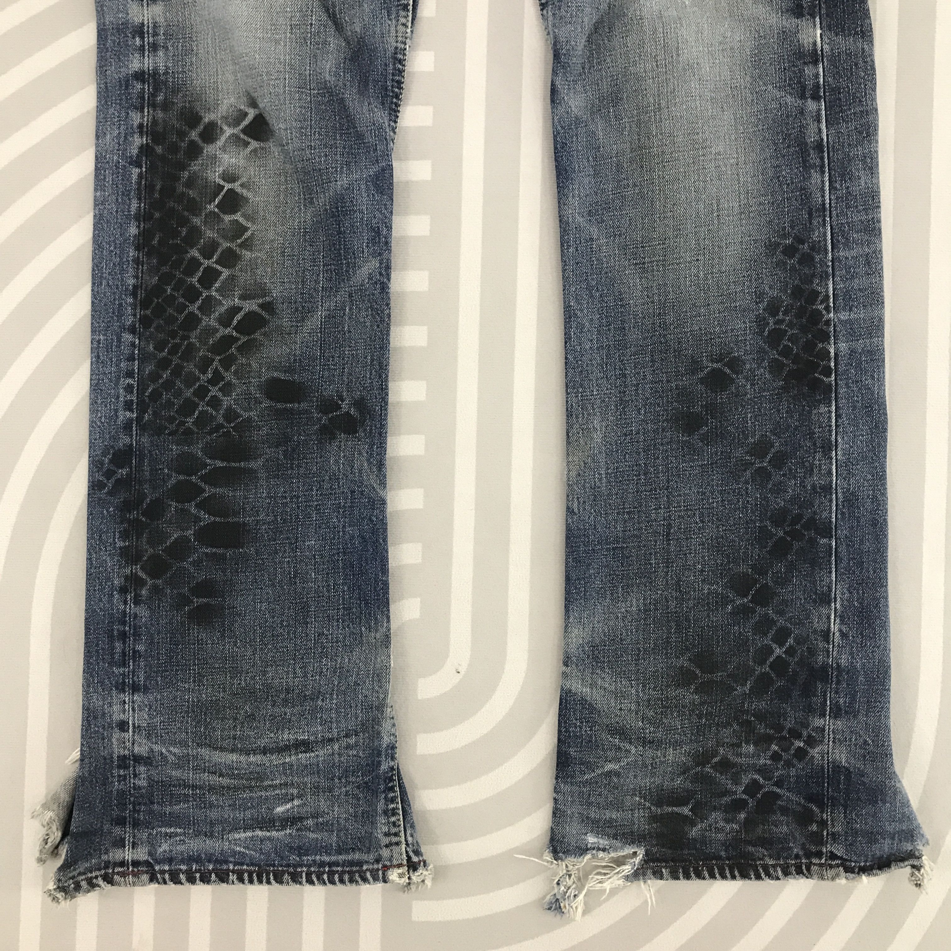 Japanese Brand × Vintage Flare meltin'pot Maia ripped Distressed Bootcut Denim jeans Size US 30 / EU 46 - 3 Thumbnail