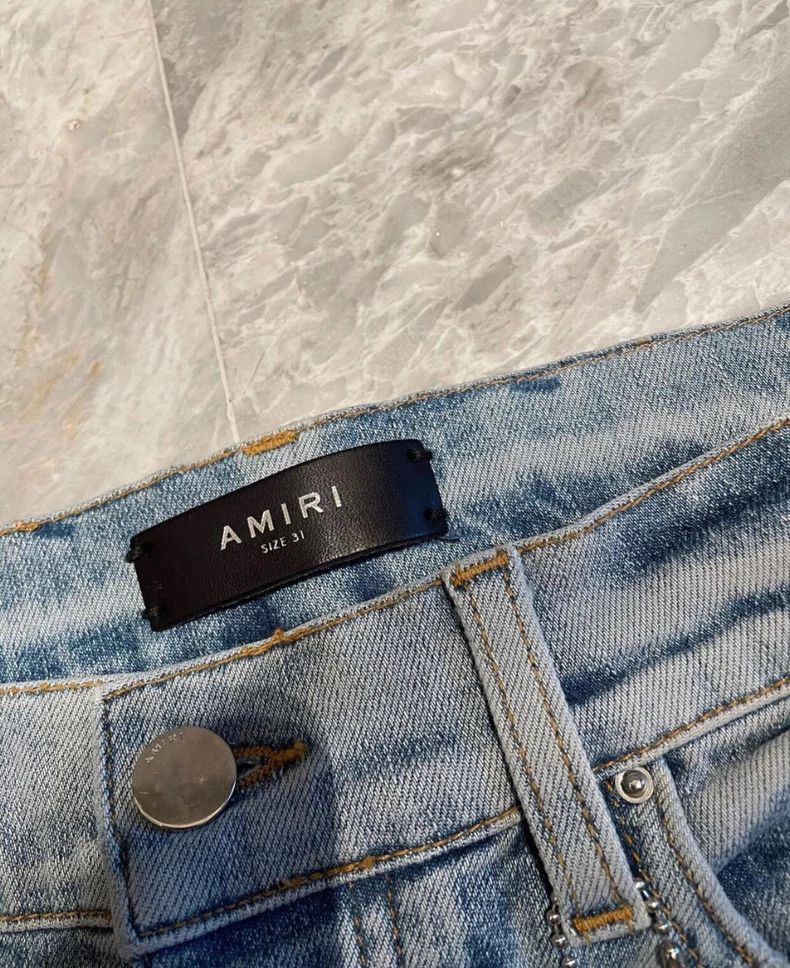 Amiri Amiri blue washed spliced jeans Size US 31 - 2 Thumbnail