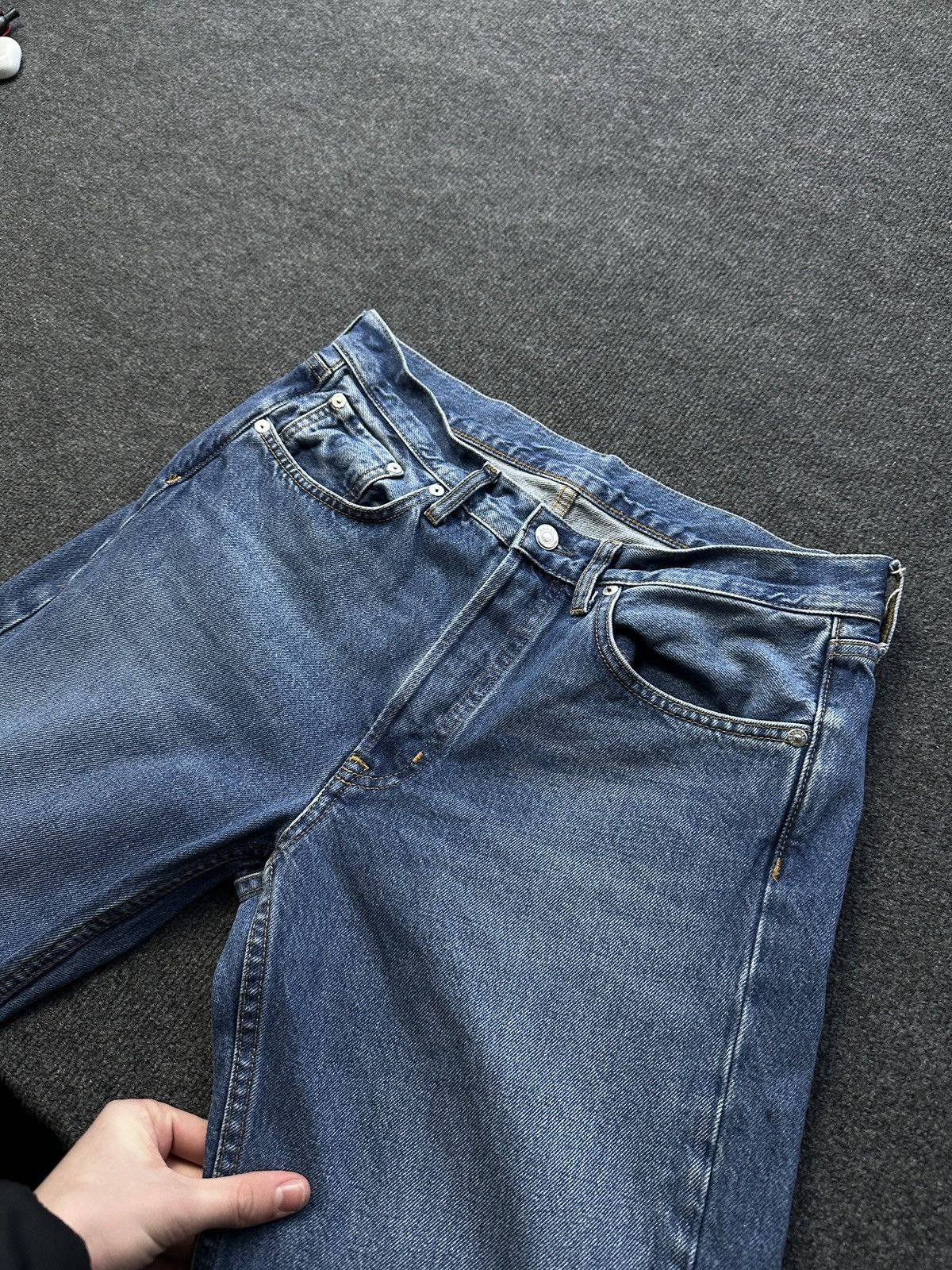 Arket 🚨Y2K WOMEN ARKET JEANS WITH LOGO AVANT GARDE DENIM PANTS Size 31" - 4 Thumbnail