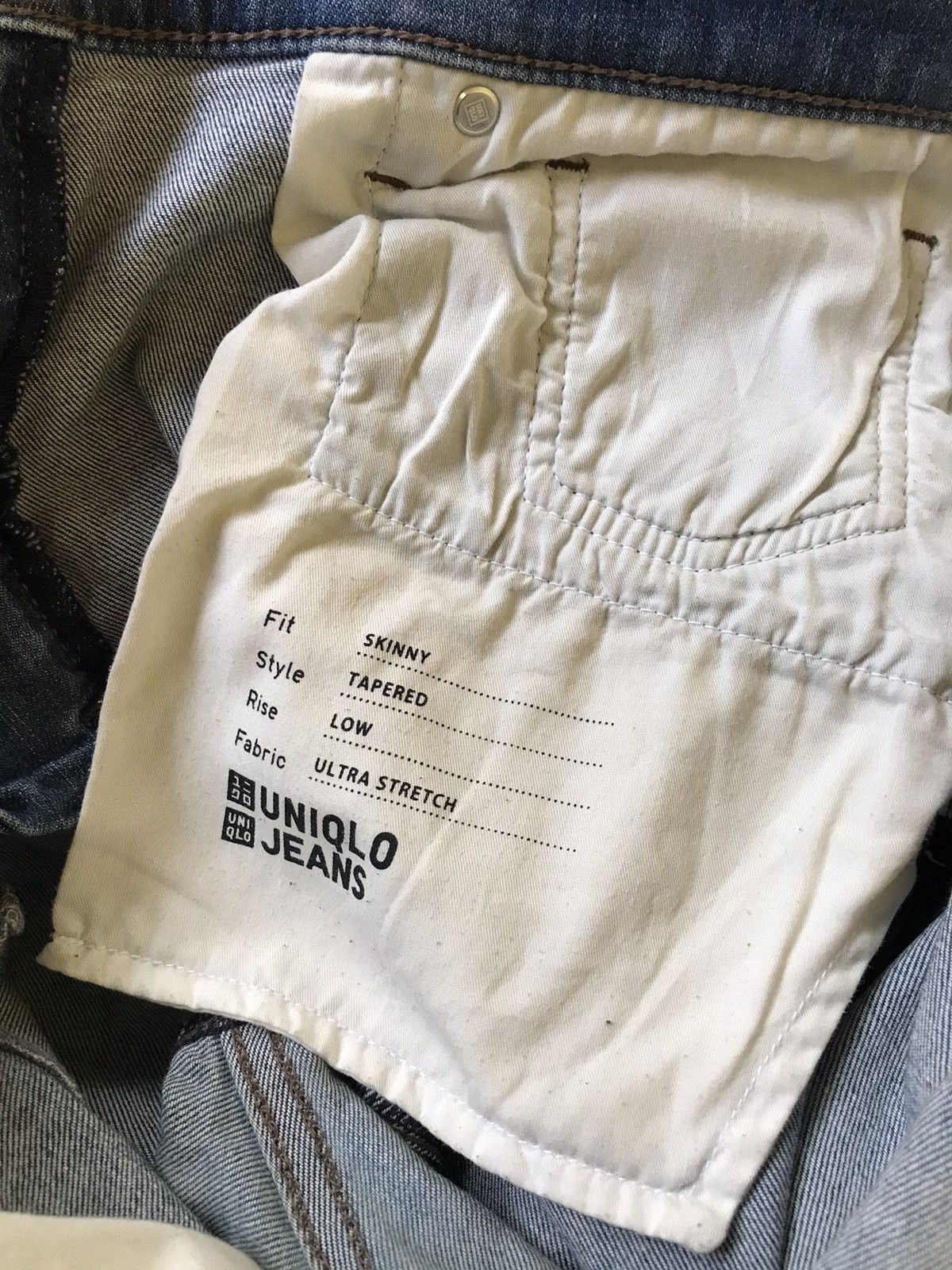 Japanese Brand × Uniqlo Uniqlo Ultra Stretch Skinny Fit Jeans Patchwork Size US 32 / EU 48 - 10 Thumbnail