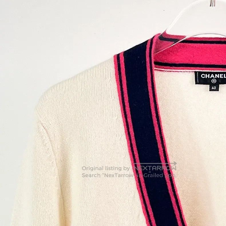Chanel Chanel 20C beige knitted cardigan coat Size S / US 4 / IT 40 - 3 Thumbnail