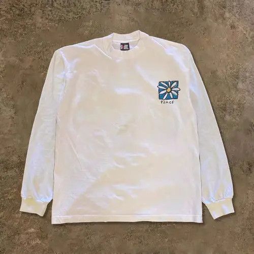 Japanese Brand × Vintage Floral print street washed retro long sleeve t-shirt Size US L / EU 52-54 / 3 - 4 Thumbnail