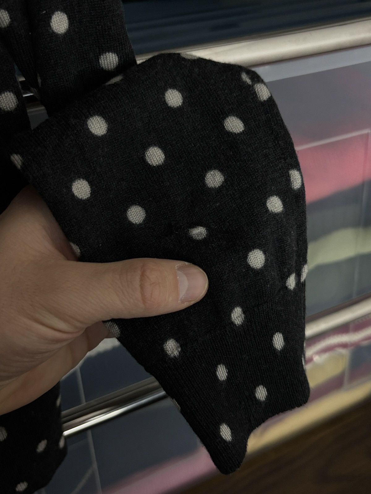 Comme des Garcons PLAY Comme Des Garcons Play Polka Dot Wool Sweater Vintage Rare Size L / US 10 / IT 46 - 7 Thumbnail