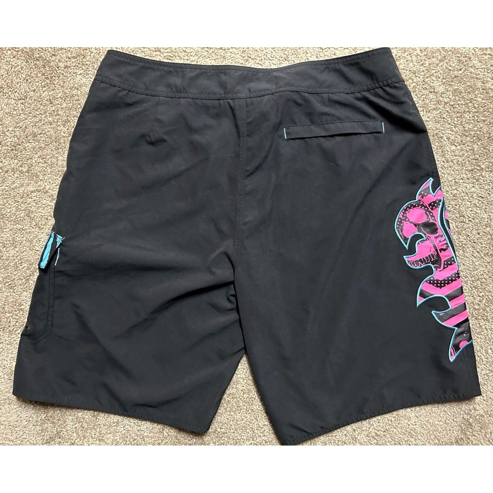 Empyre VINTAGE N/A Empyre Board Shorts Men 38 Black Surf Skate Shorts Pockets Adult Men Size US 38 / EU 54 - 2 Thumbnail