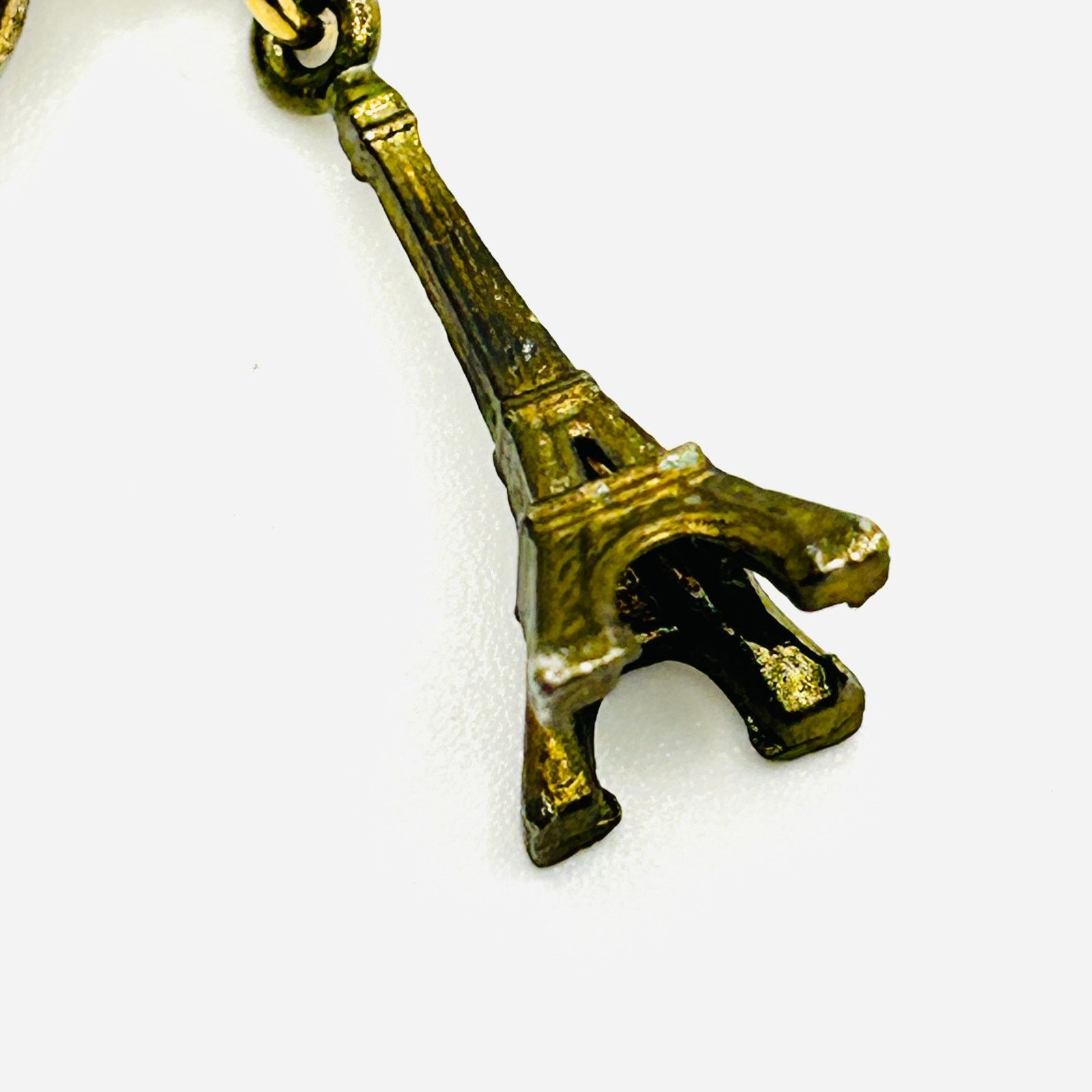 Vintage 60s Paris Eiffel Tower Gold Script Souvenir Brooch Pin Size ONE SIZE - 5 Thumbnail