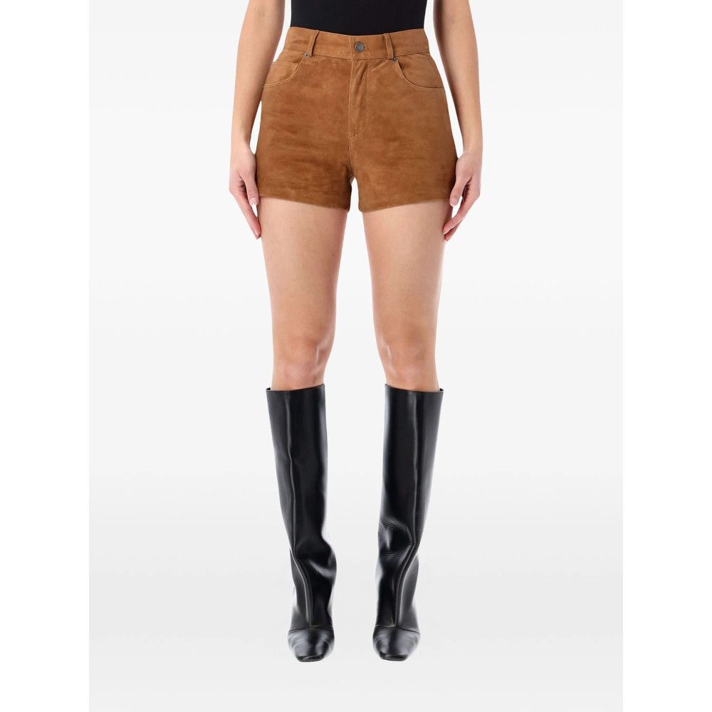Haikure Haikure BROWN Shorts - Leather & Faux Leather Shorts Size 25" / US 0 / IT 36 - 1 Thumbnail