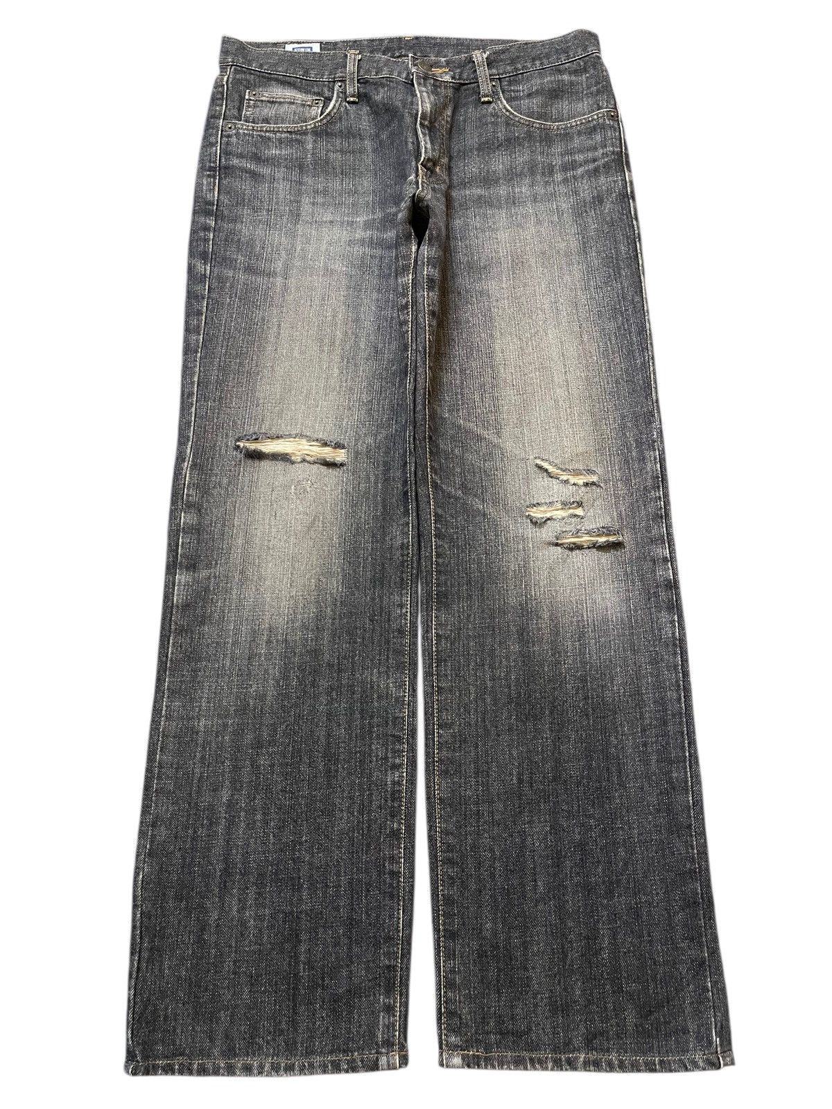 Edwin Vintage Edwin Faded Stone Wash Distress Style Loose Jeans Size US 32 / EU 48 - 1 Thumbnail